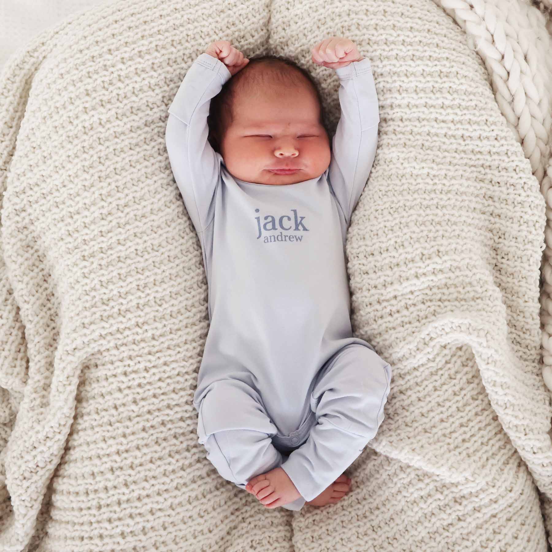  Personalized Full Length Snap Romper | Light Blue、mySite、layawaytickets