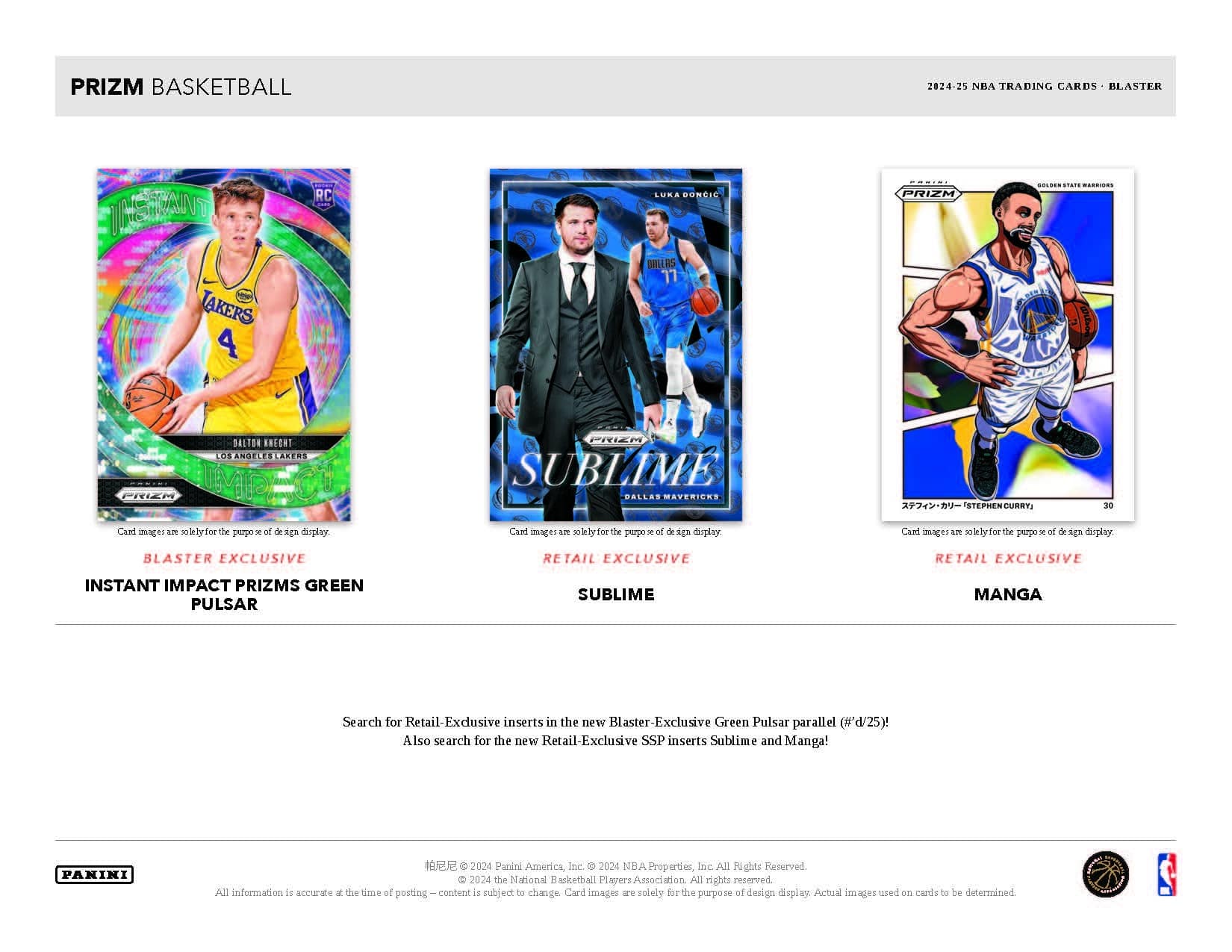 Panini Prizm NBA Basketball 2024/25 - Blaster Box、mySite、waistdrama