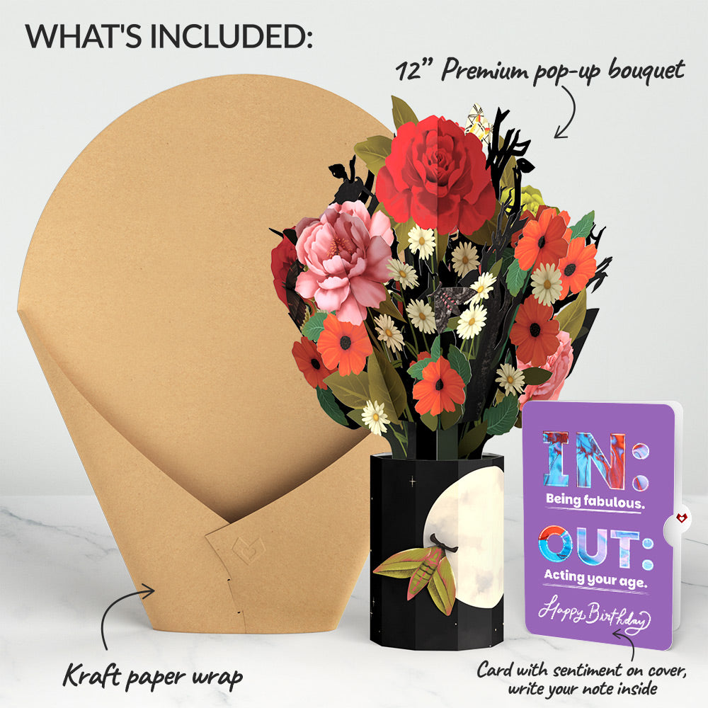 Midnight Florals Birthday Bouquet and IN & OUT Sentiment Set、mySite、solidvoid