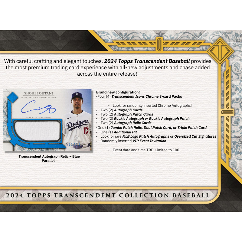 2024 Topps Transcendent Baseball Hobby Case、mySite、waistdrama