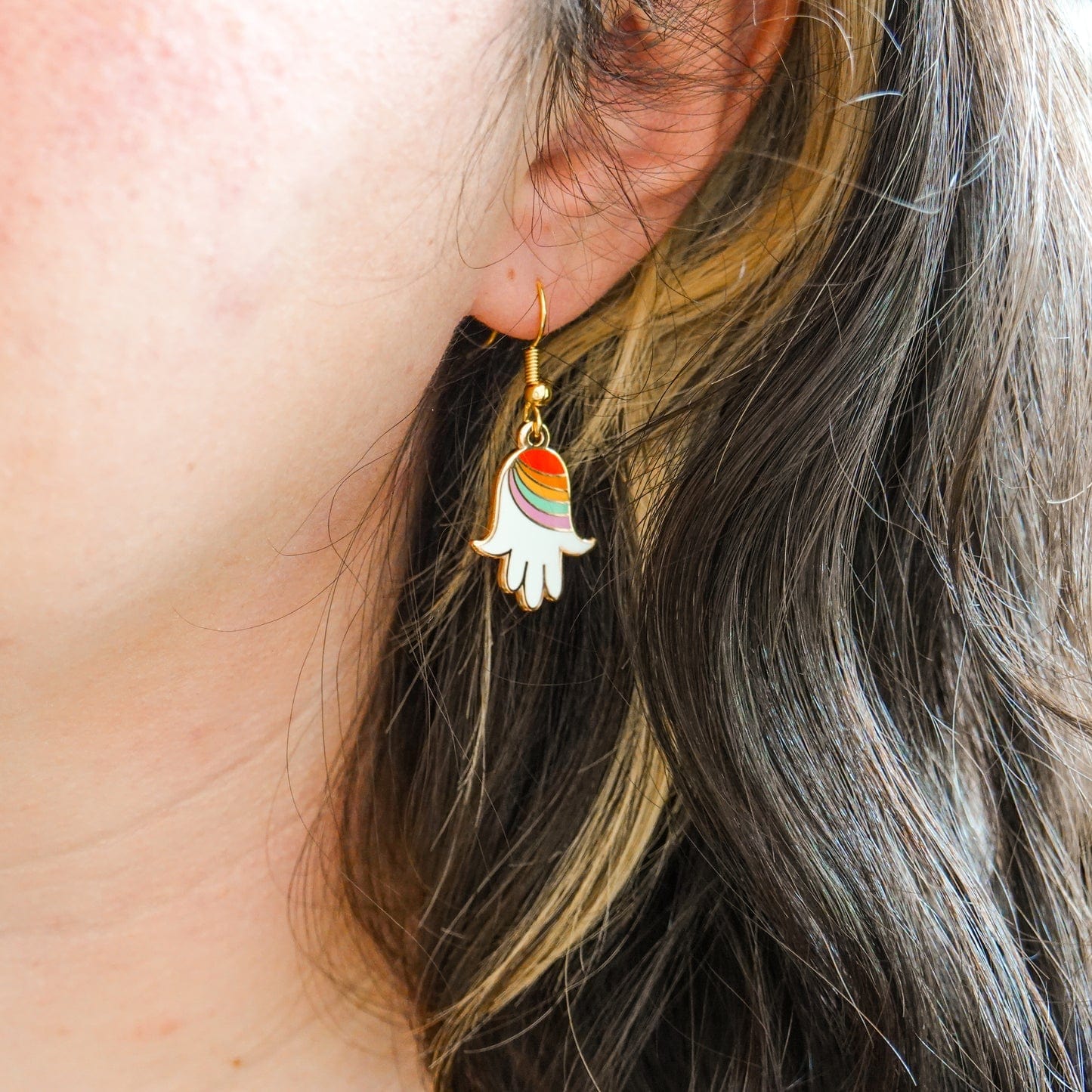 Rainbow Hamsa Earrings、mySite、topwebapps