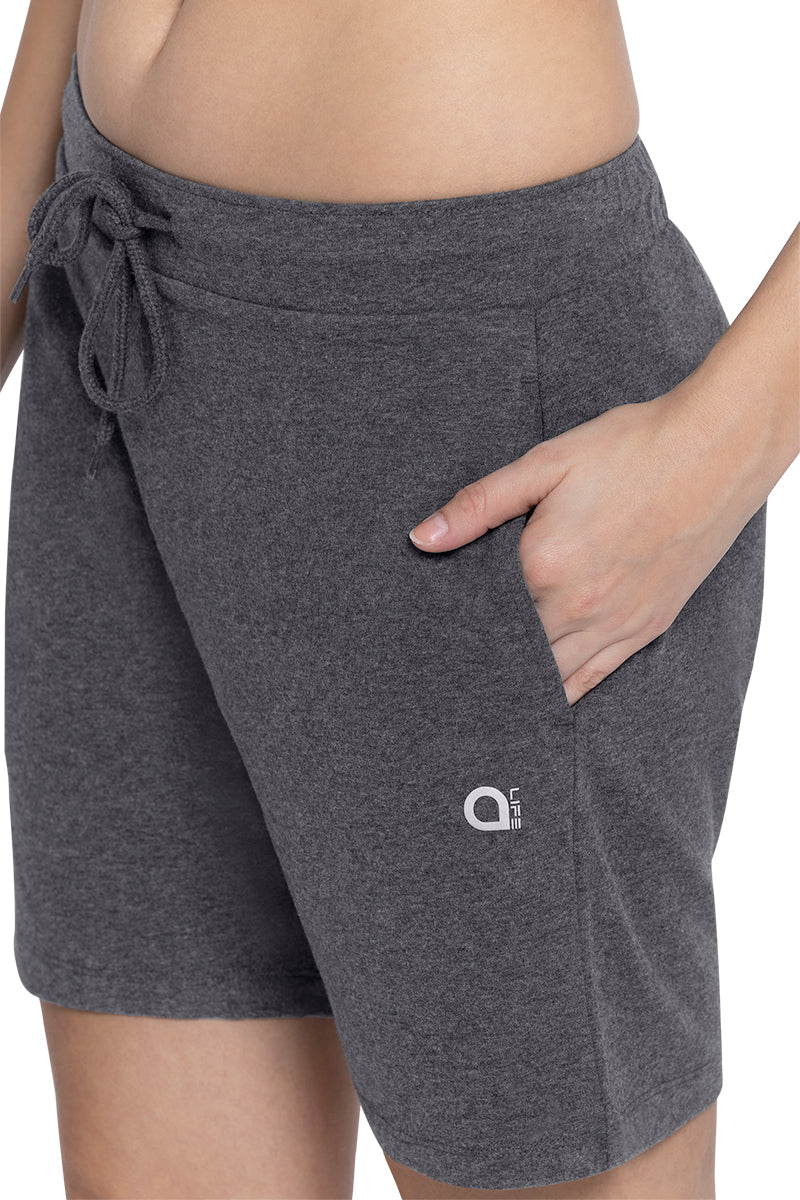  Essential Relaxed Shorts - Gray Pinstripe Marl、mySite、justintrudeaud