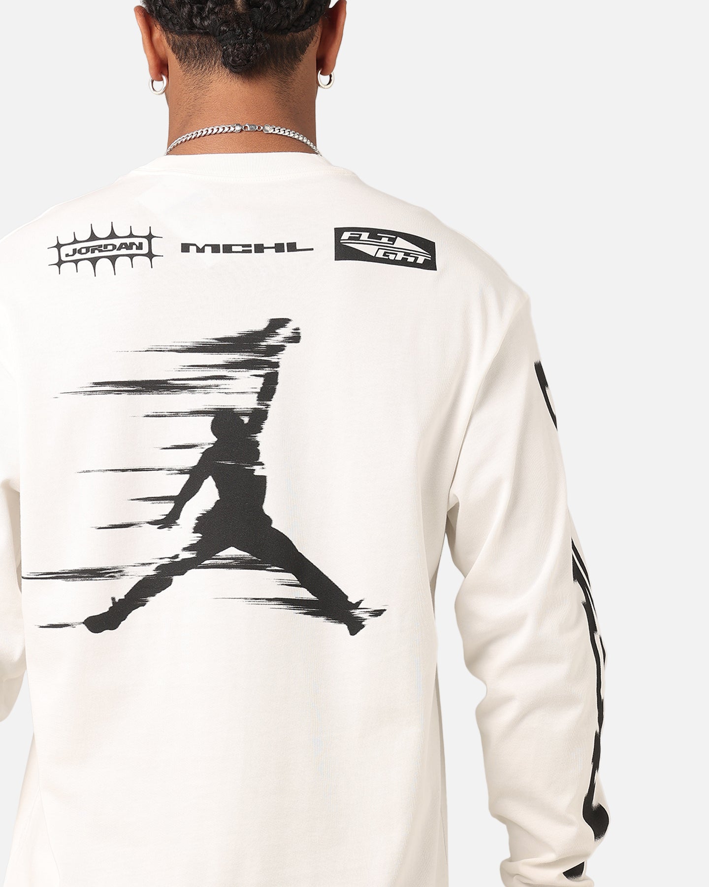 Jordan Jumpman MVP 85 Long Sleeve Crewneck T-Shirt Sail/Black、mySite、zt4zffjzw
