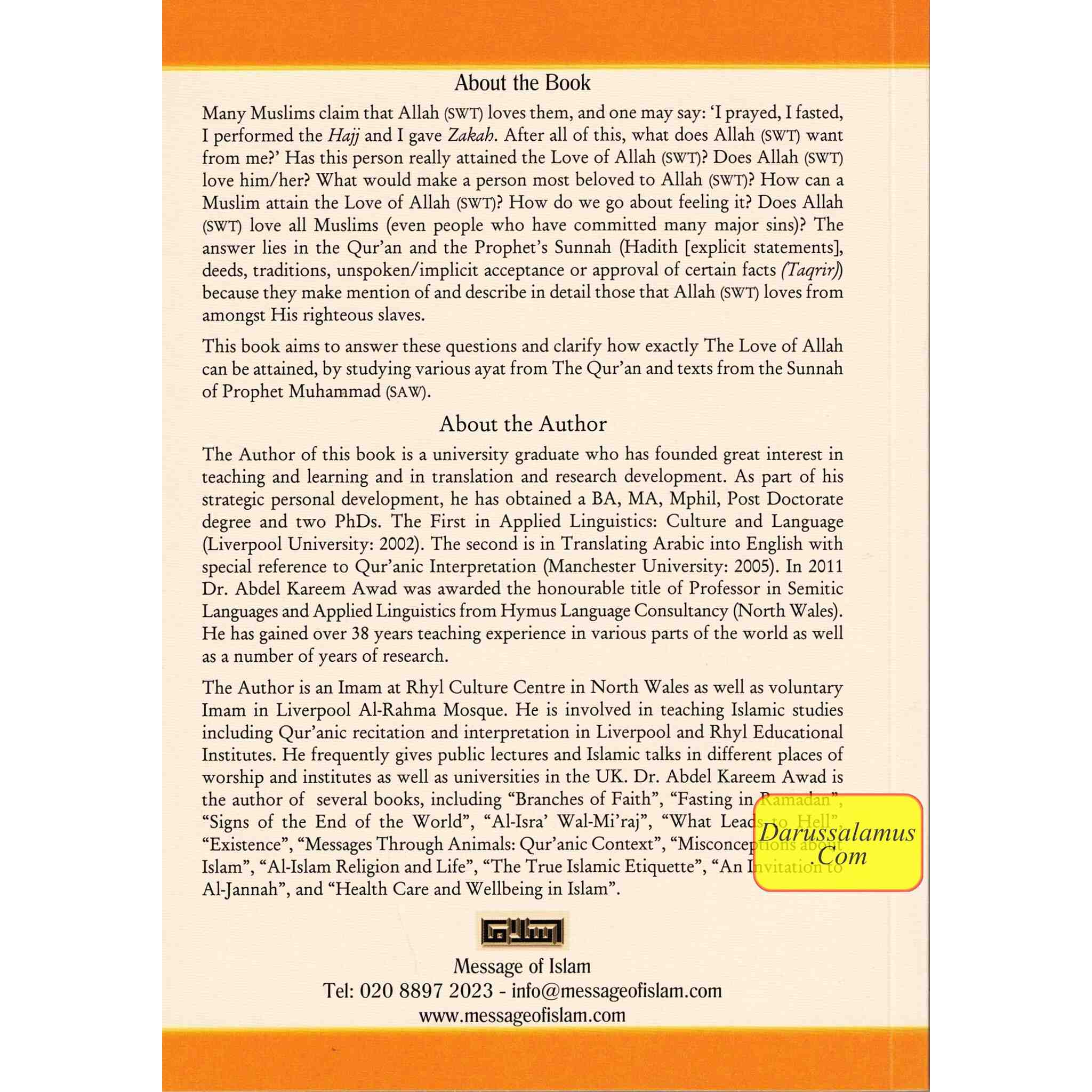 How to Attain the Love of Allah By Dr. Abdul Karim Awad、mySite、topwebapps