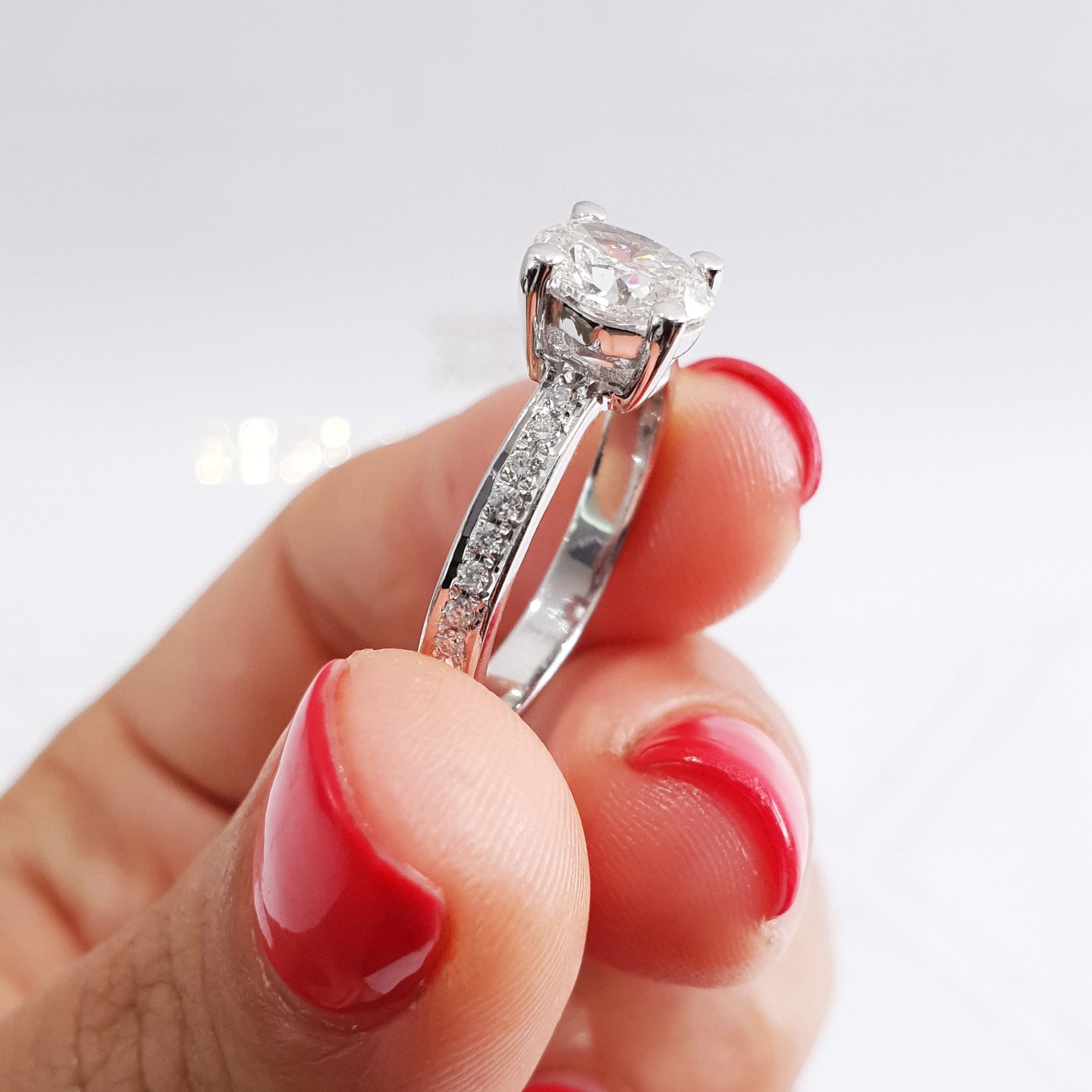 Giselle Lab Grown Diamond Ring -14K White Gold (RTS)、mySite、hinf8tx79