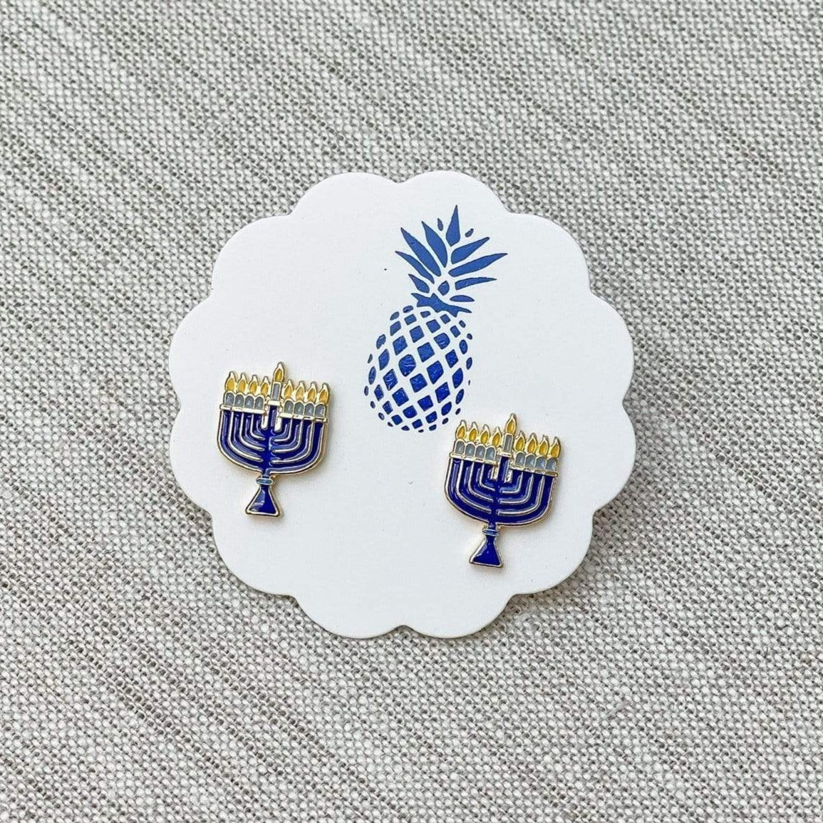 Menorah Enamel Stud Earrings、mySite、topwebapps