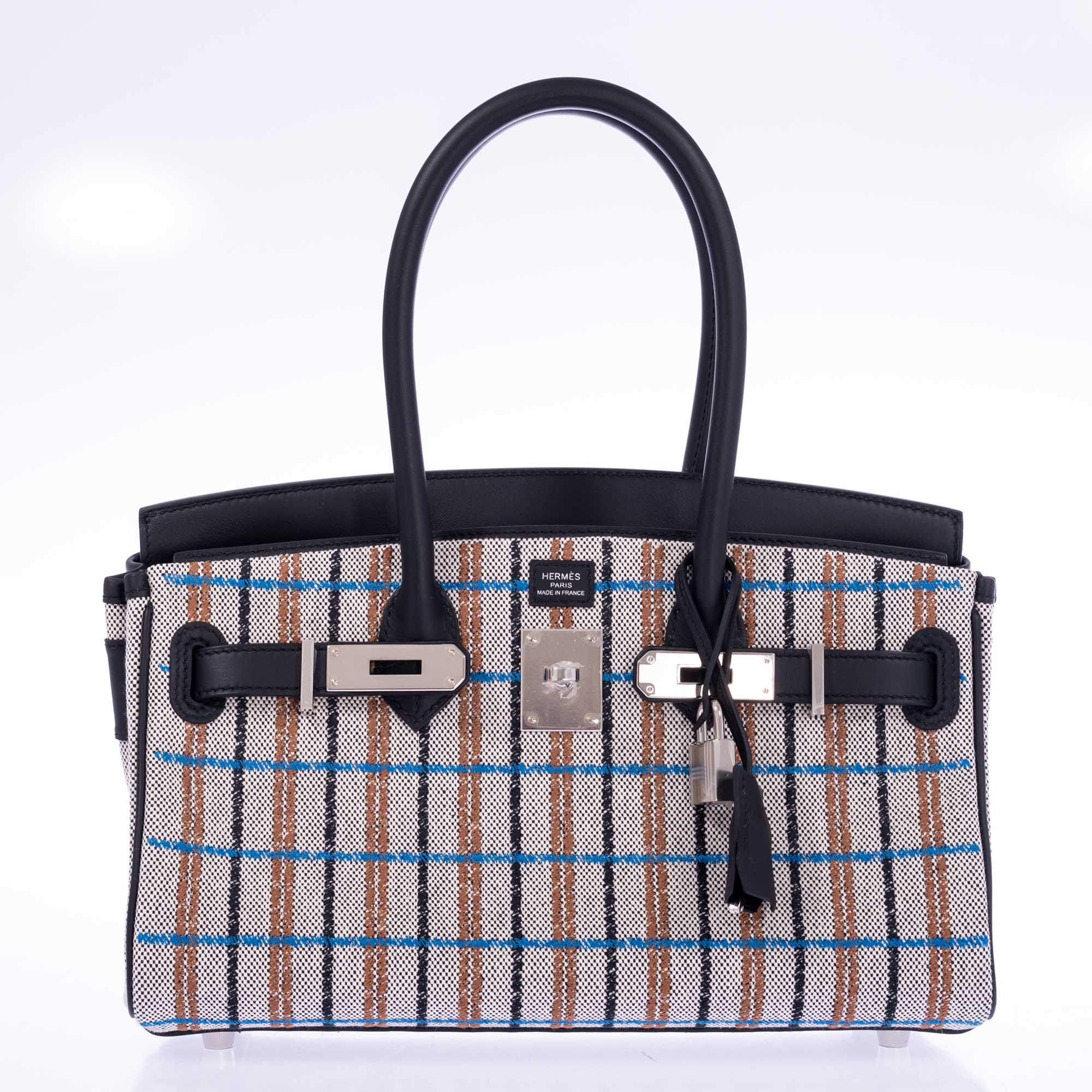 Hermès Birkin Shoulder Light 29 in Black Evercolor and Embroidered Toile Palladium Hardware、mySite、garminoutage.com