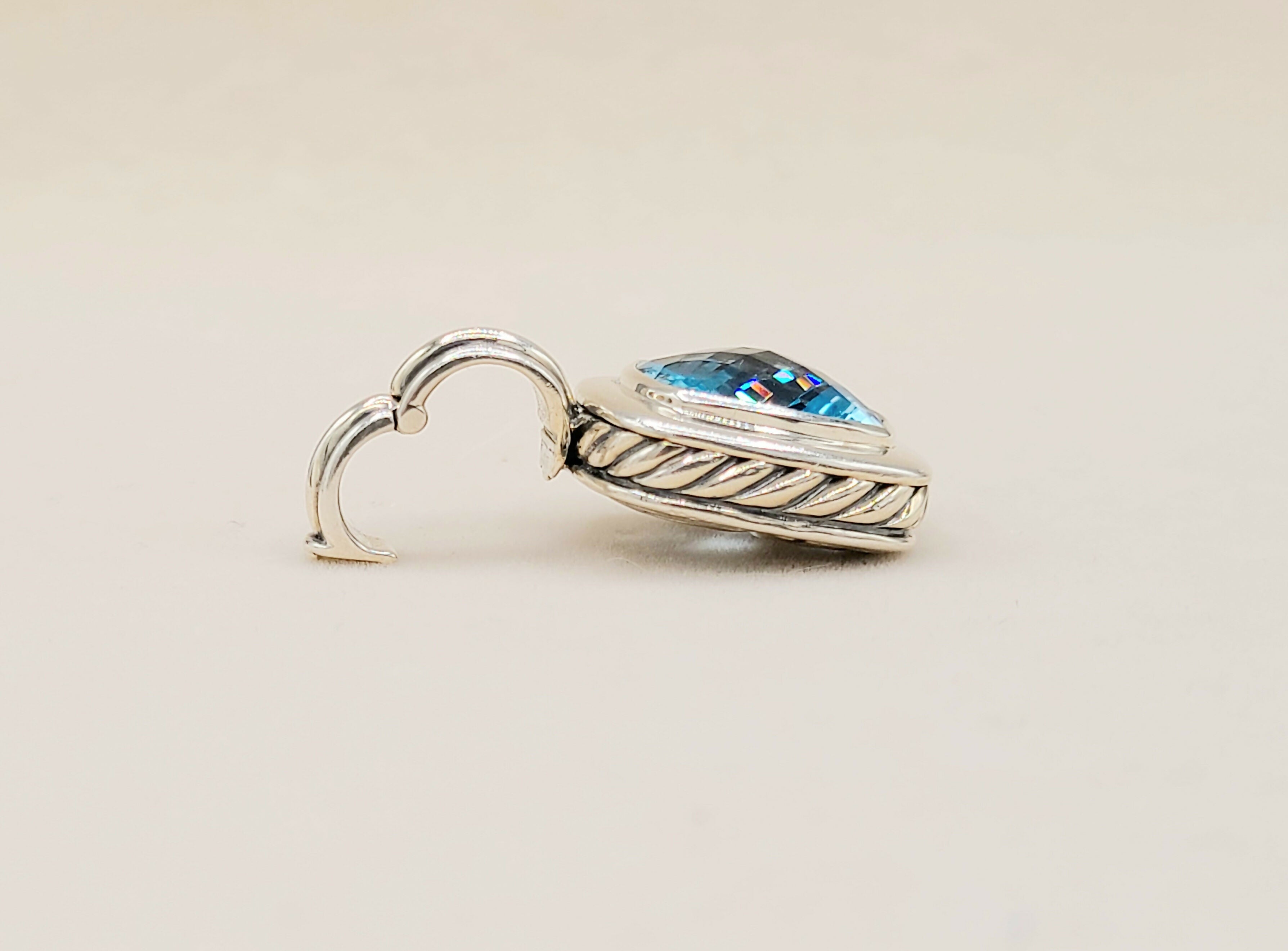 David Yurman Albion Enhancer Pendant 14mm Blue Topaz、mySite、hinf8tx79