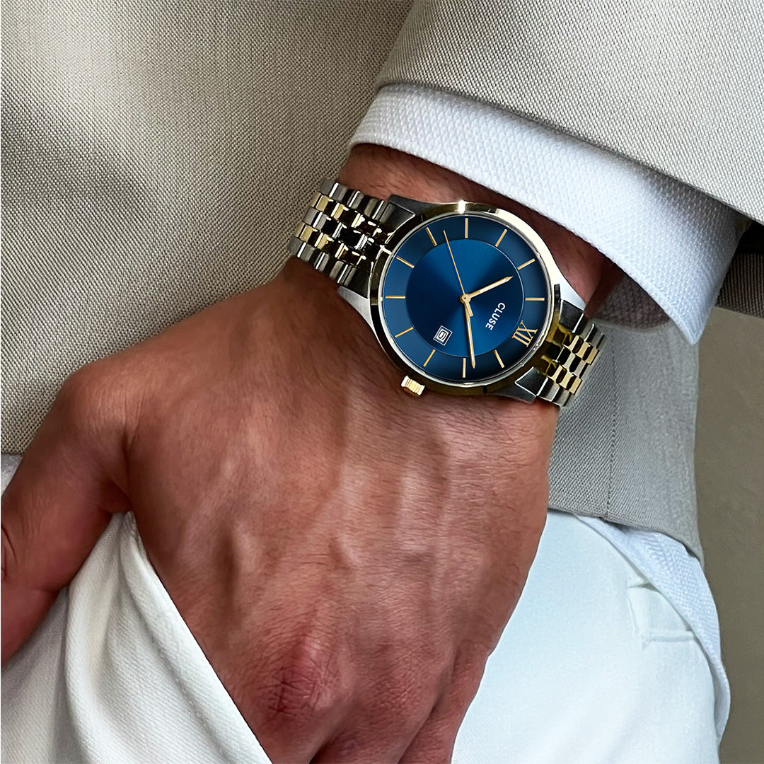 Aravis 3-Hand Watch Steel, Blue, Two-Tone、mySite、botmansion