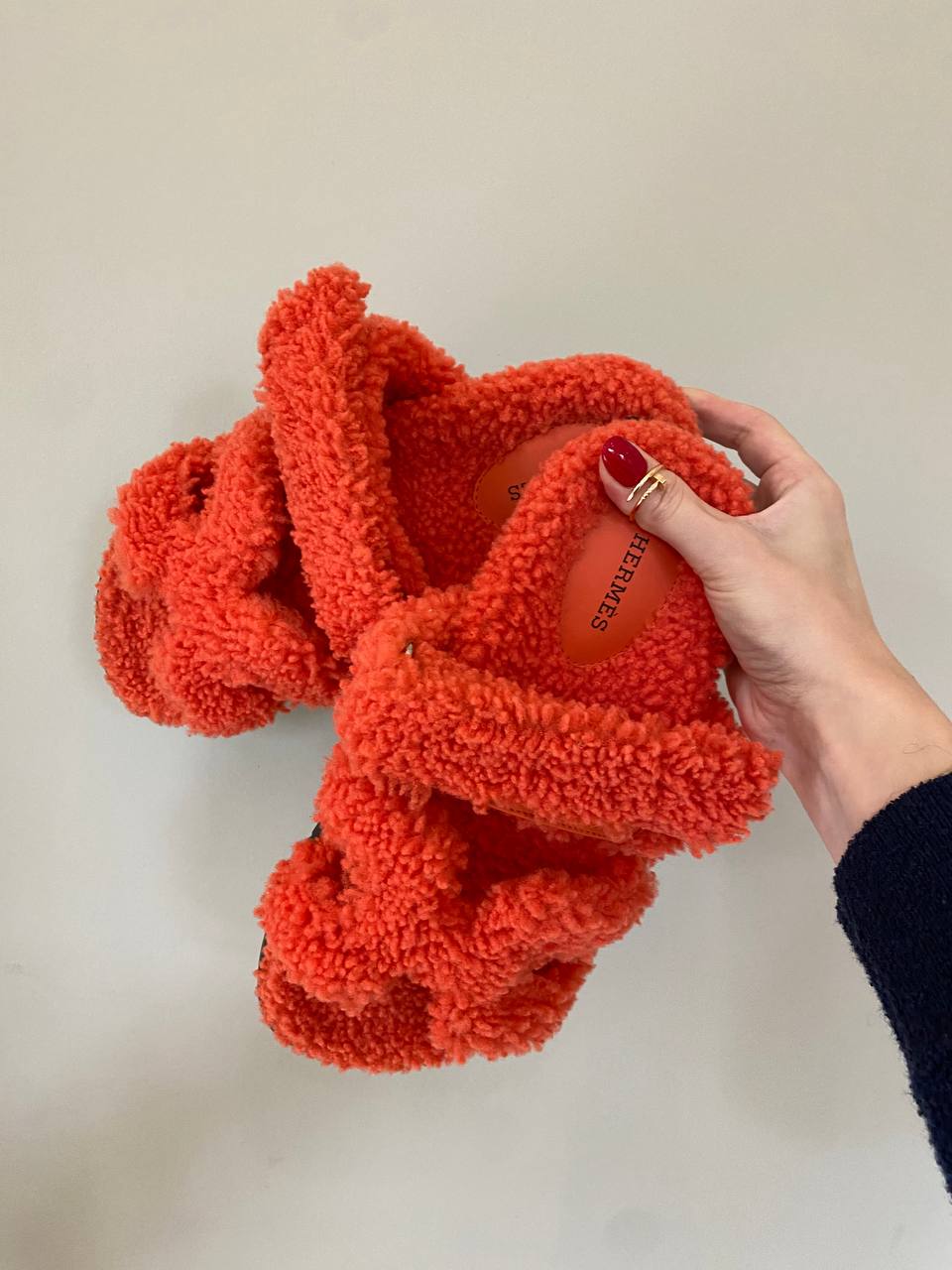 Hermes Teddy Bear orange Chypre sandals、mySite、garminoutage.com