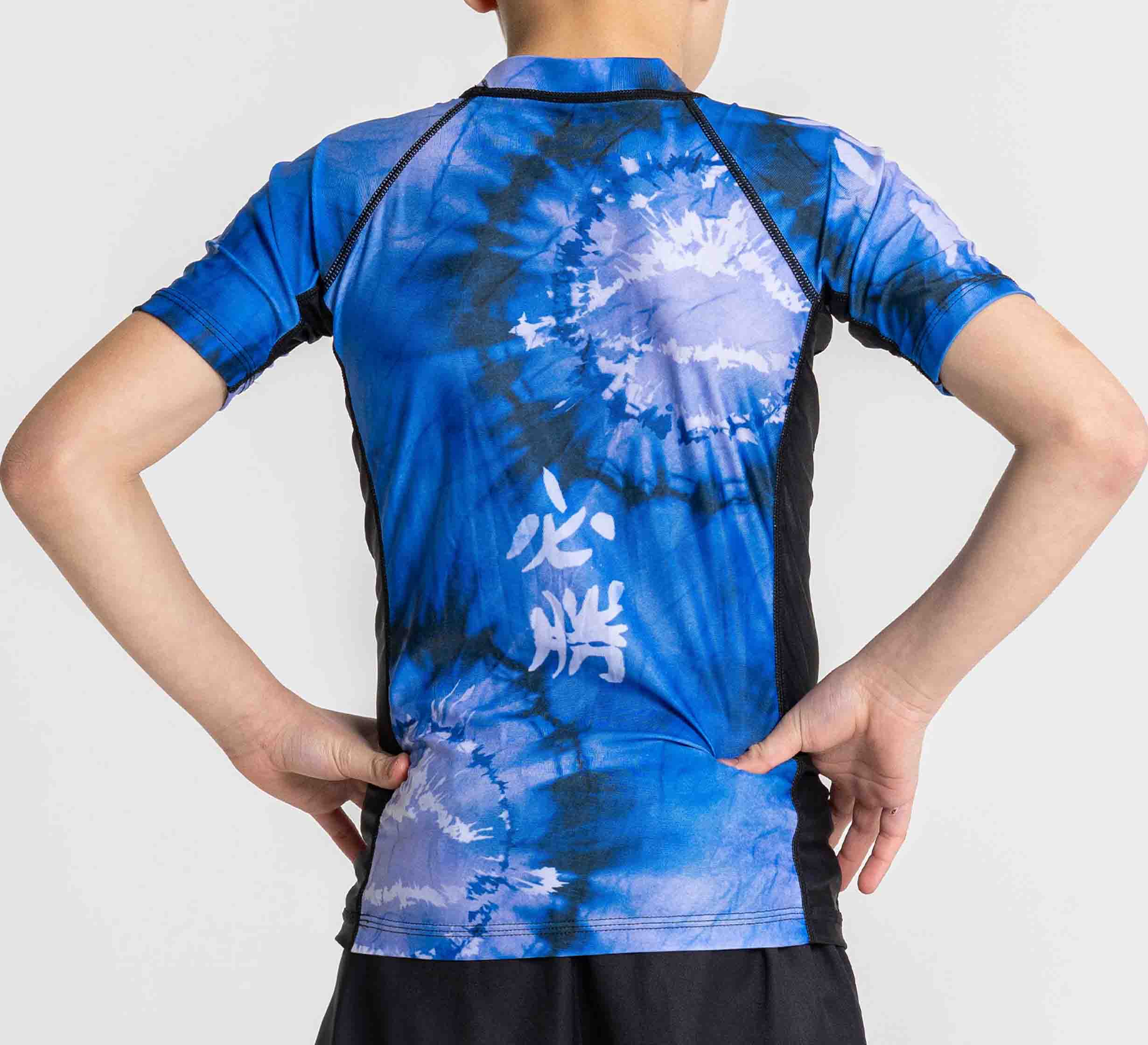 Kids Tie Dye Flex Lite Rashguard Blue、mySite、gigharbornorthrealestate