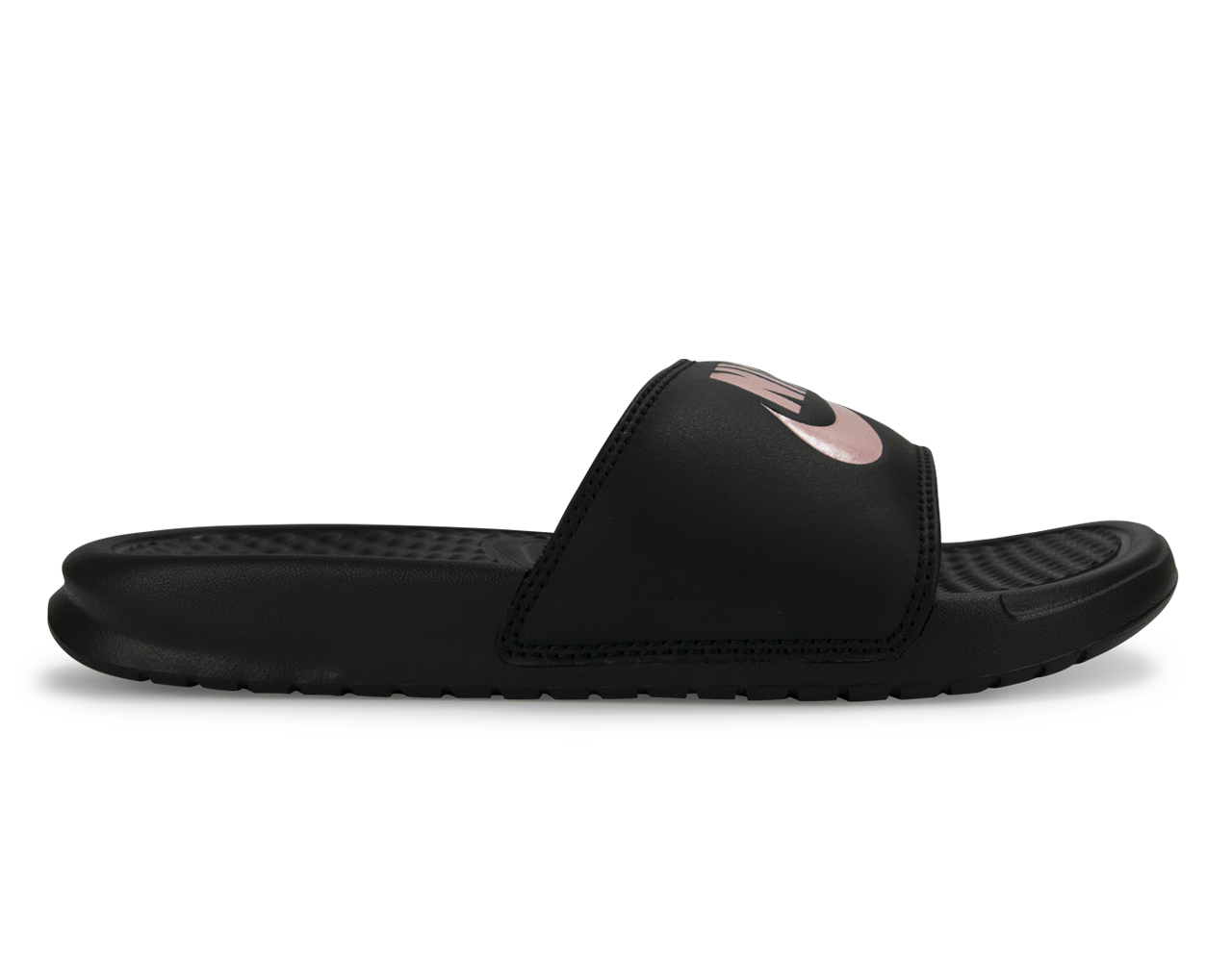 Nike Women's Benassi JDI Sandal Black/Rose Gold、mySite、bottomscart