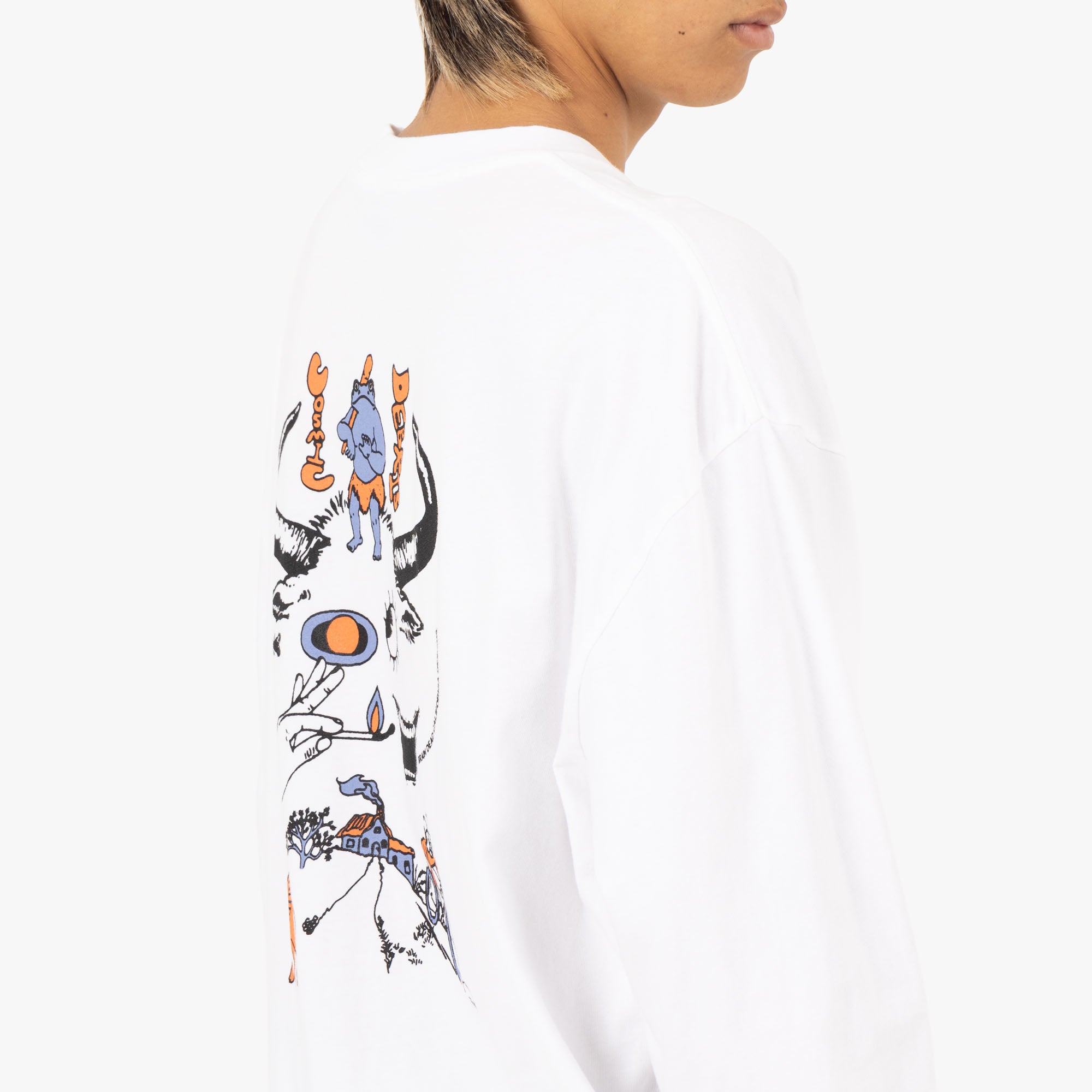 Brain Dead Cosmic Debris L/S Shirt / White、mySite、merchandisen