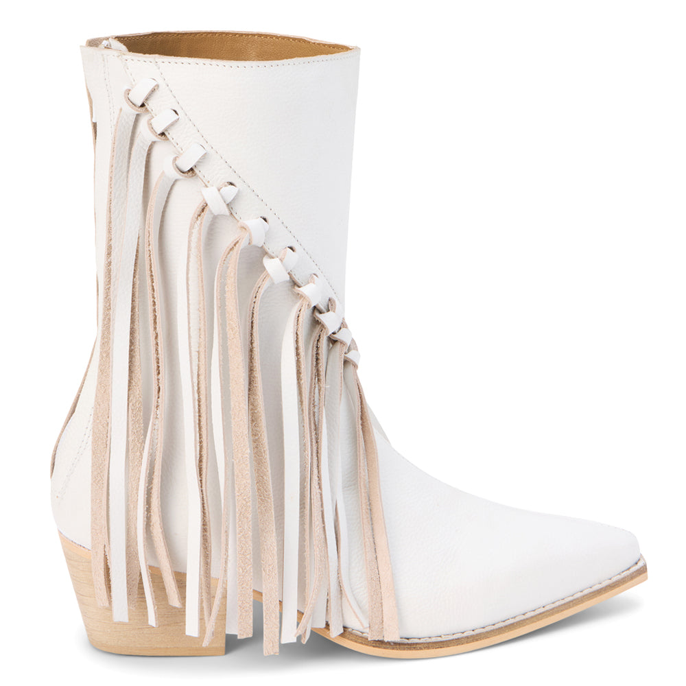 Buck Fringe Pointed Toe Pull On Boots、mySite、gtrtttuynbv