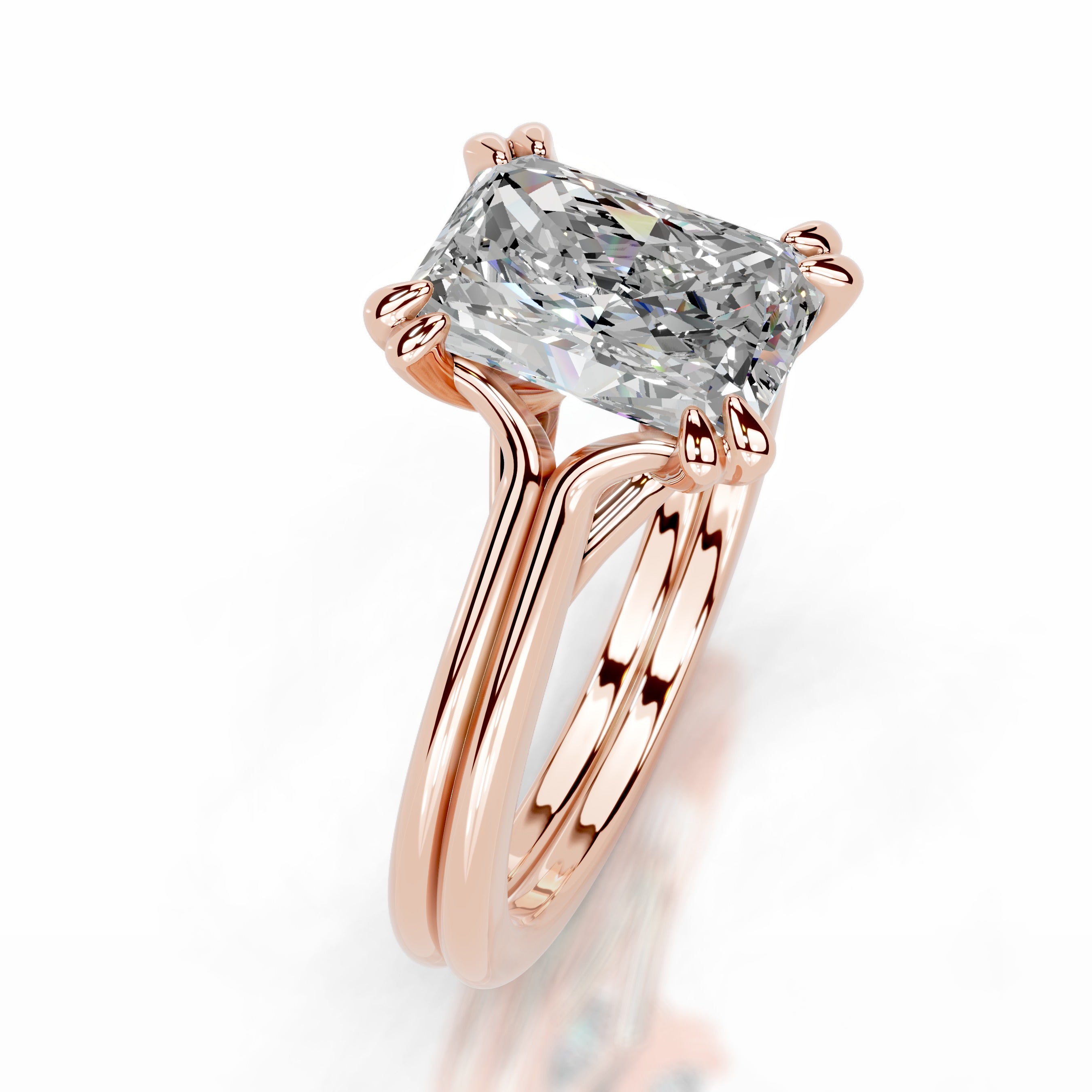 Calliope Moissanite Ring - 14K Rose Gold、mySite、hinf8tx79