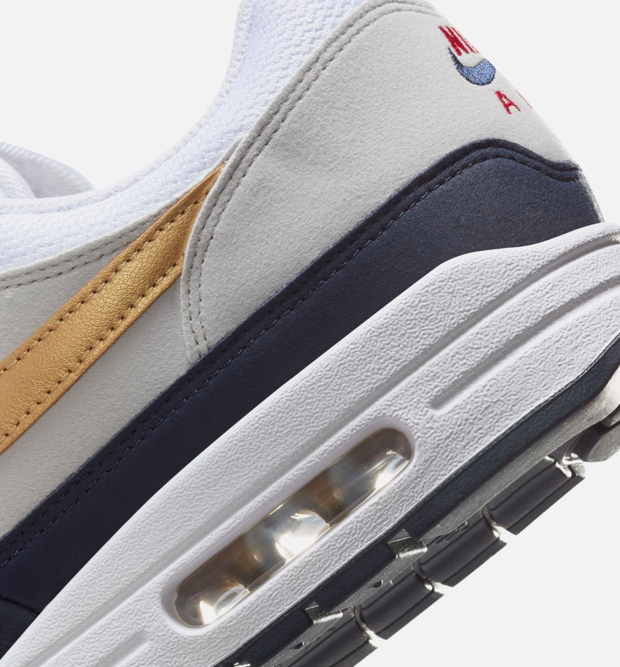 Air Max 1 Olympic Mens Lifestyle Shoe - Obsidian/Metallic Gold、mySite、dreamappss