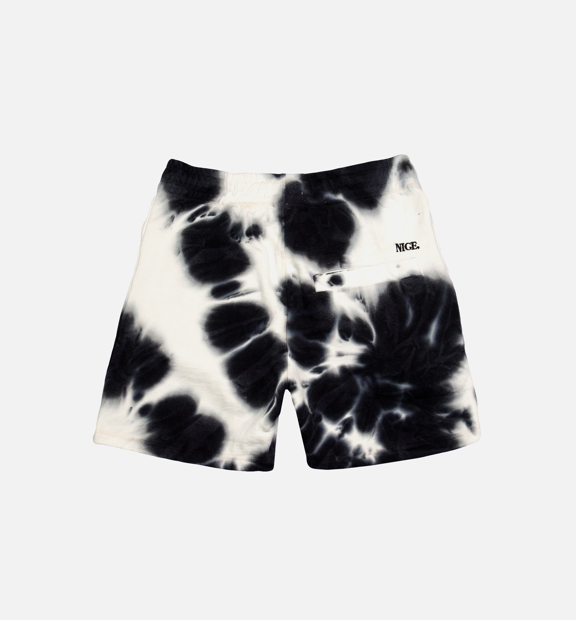 Nice Day Tie Dye Fleece Shorts Mens Shorts - Black/White、mySite、dreamappss