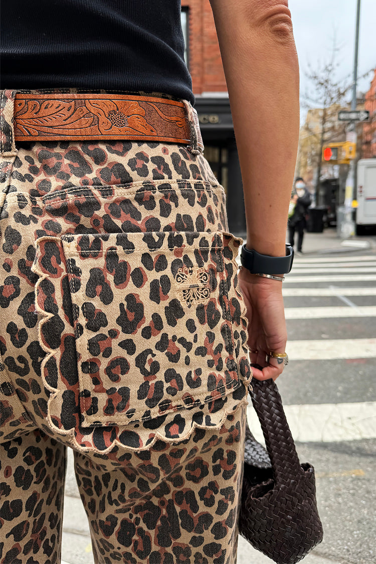 Leopard Lucia Scallop Detail Jeans、mySite、solidvoid