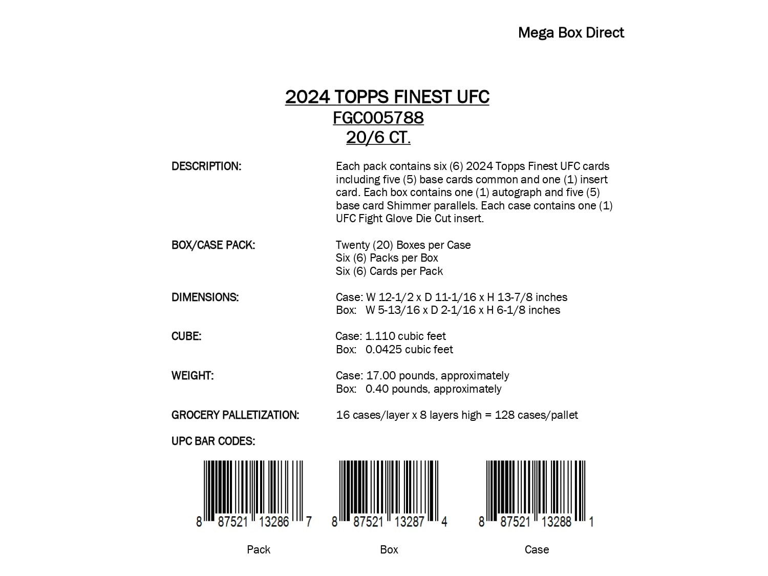 Topps Finest UFC 2024 - Mega Box、mySite、waistdrama