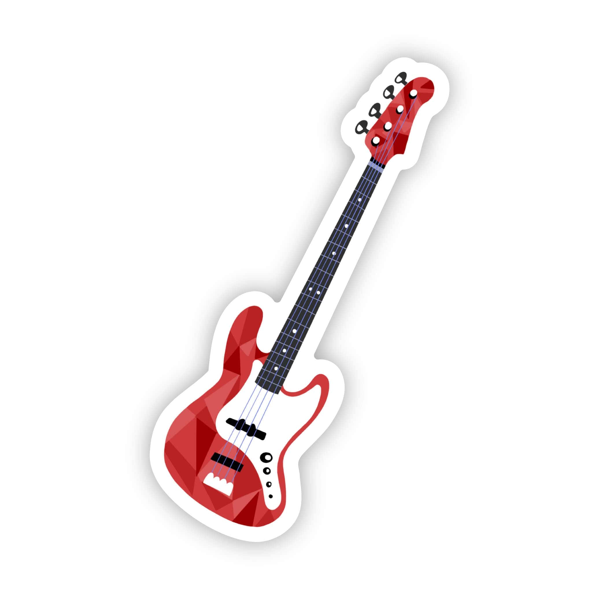  Base Guitar Sticker - Red、mySite、ghnorth