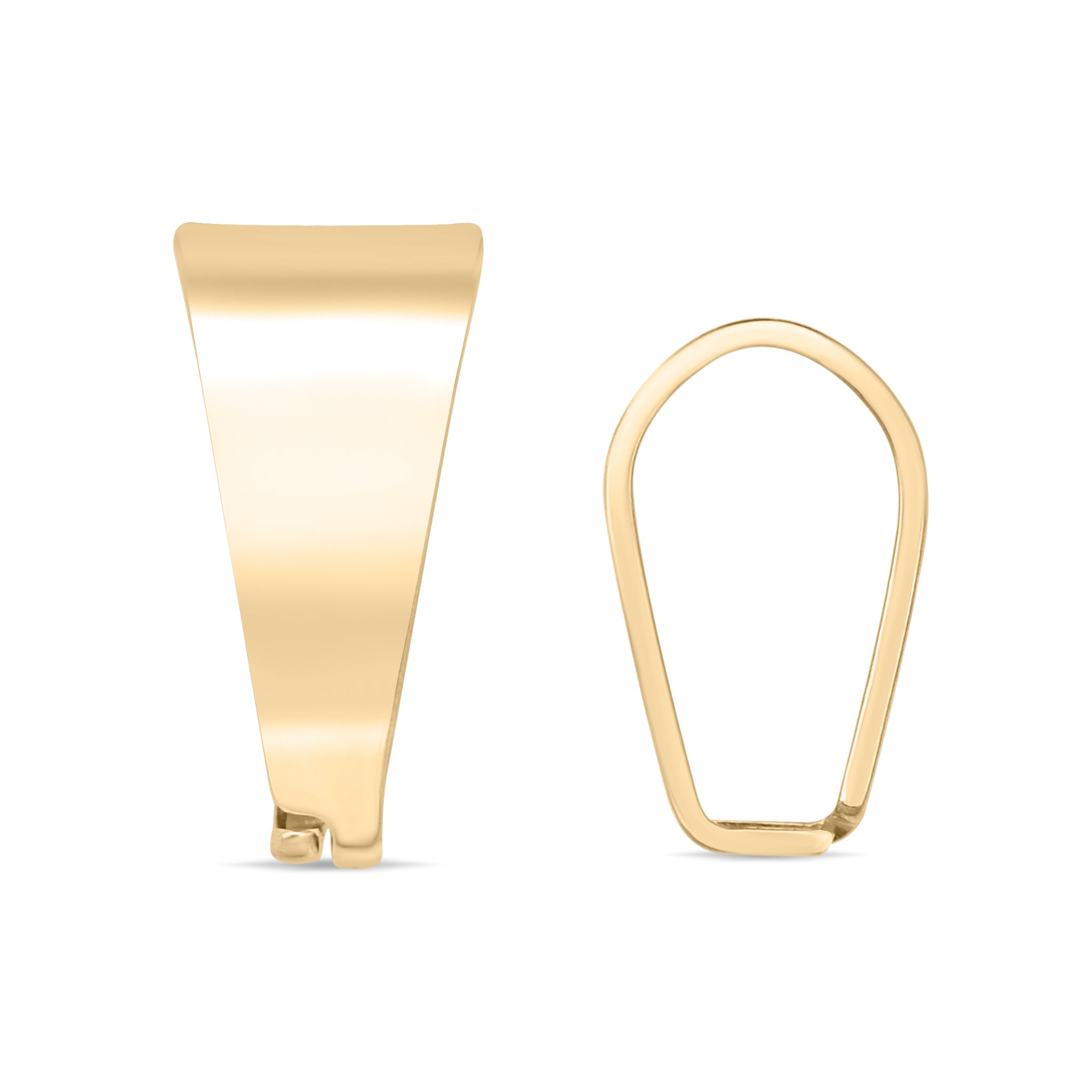 18K Gold PVD Stainless Steel Pinch Bails - 10 Pack / ENC0017、mySite、dreamappss