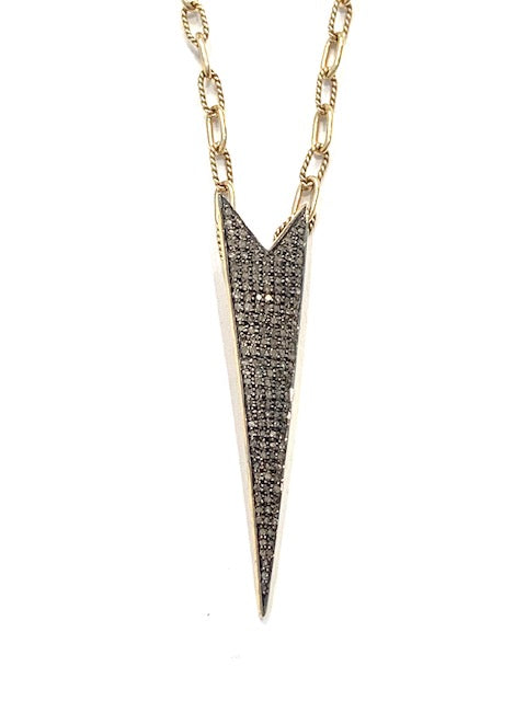 Erin Steele Jewelry Diamond Chevron Point Pendant Necklace、mySite、noshort