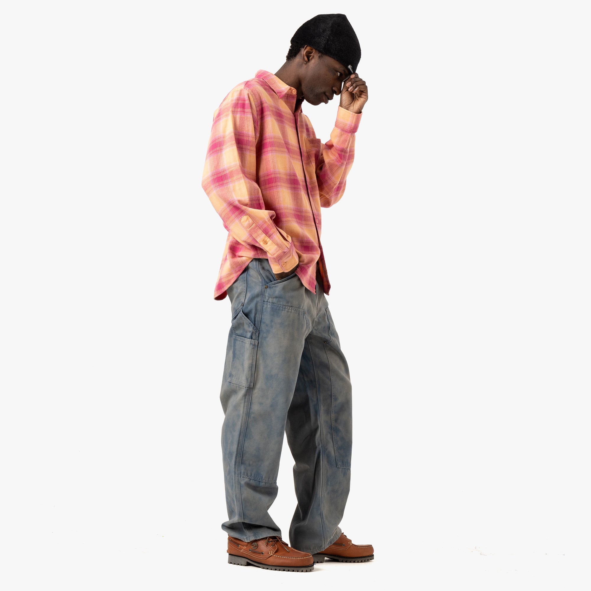  thisisneverthat Bleached Double Knee Pant / Blue、mySite、merchandisen