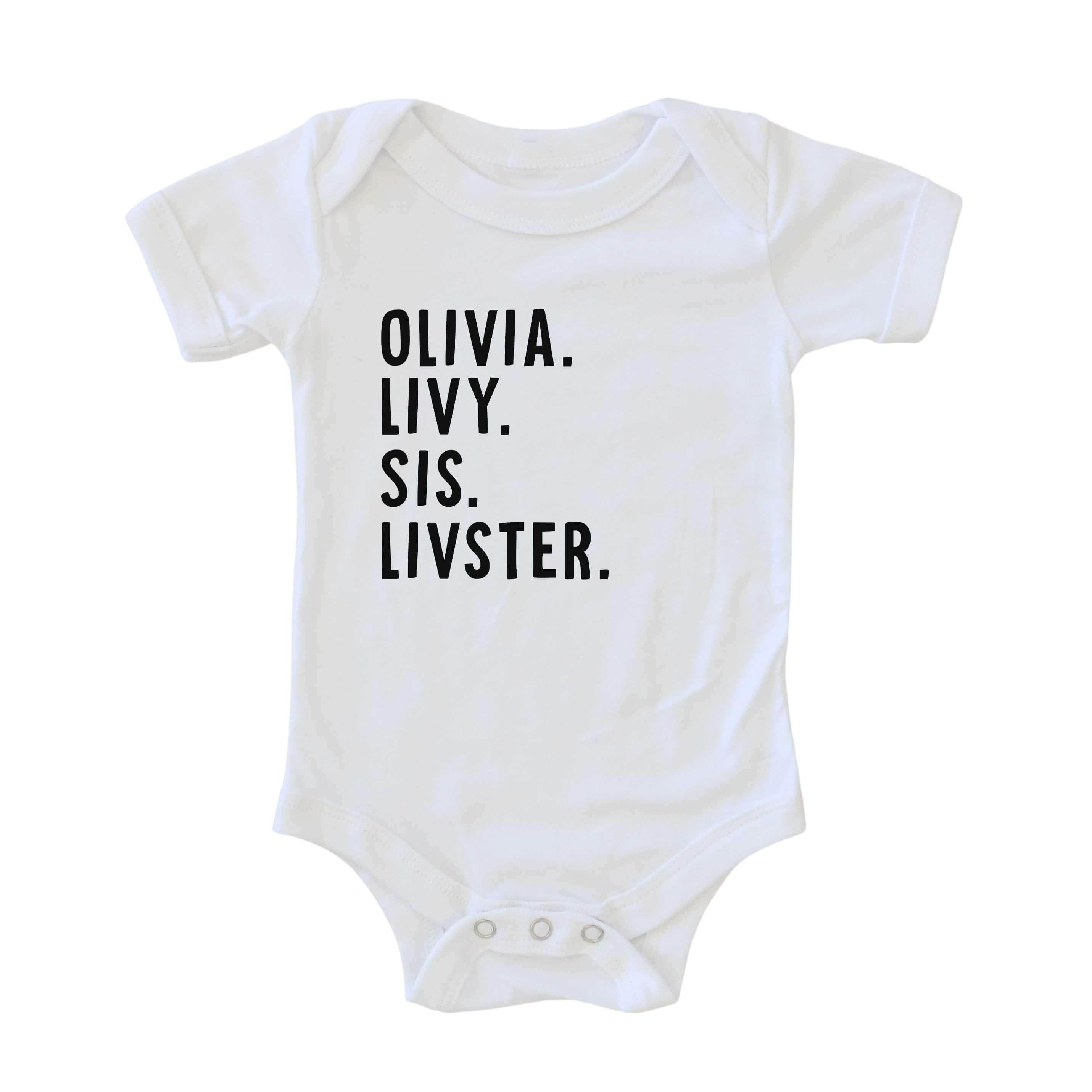 Personalized Nickname Graphic Bodysuit | White、mySite、layawaytickets