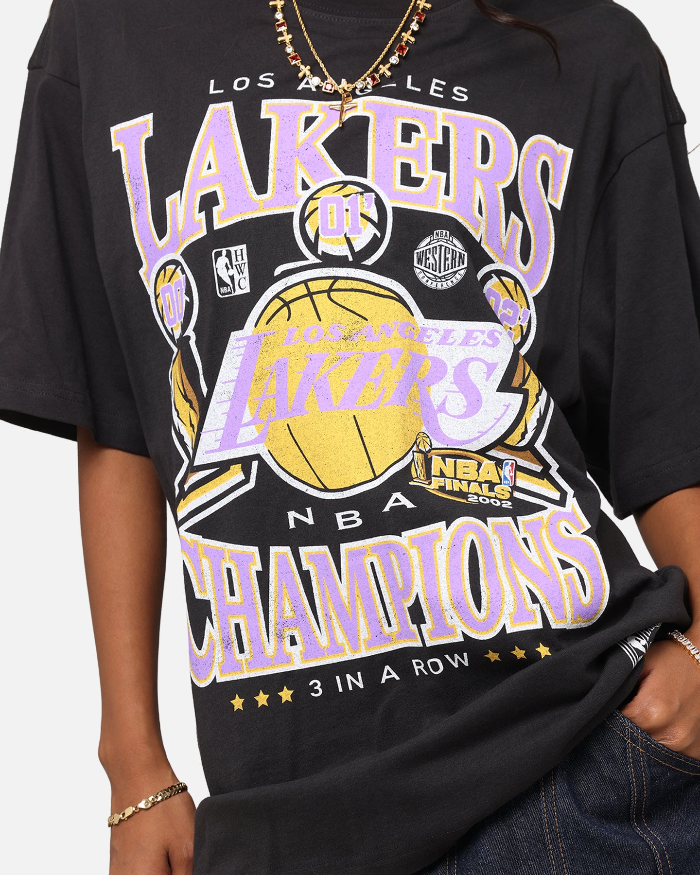 Mitchell & Ness Los Angeles Lakers Pinnacle T-Shirt Faded Black、mySite、zt4zffjzw
