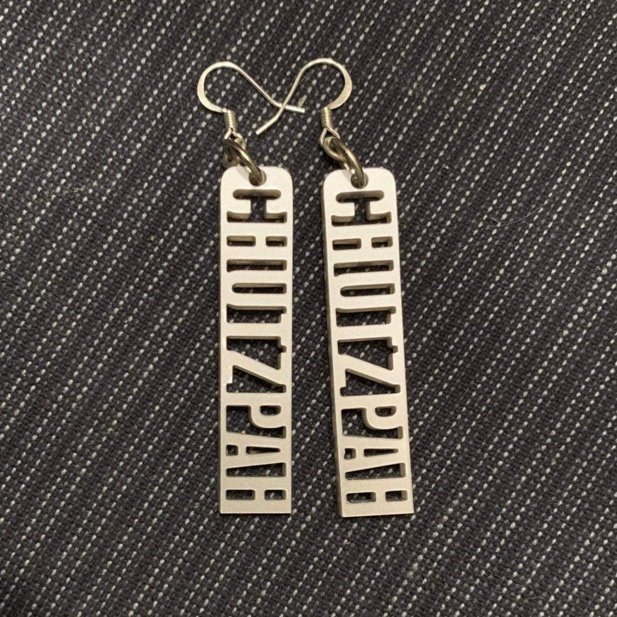 Chutzpah Laser-cut Acrylic Dangle Earrings - Gold or Silver、mySite、topwebapps