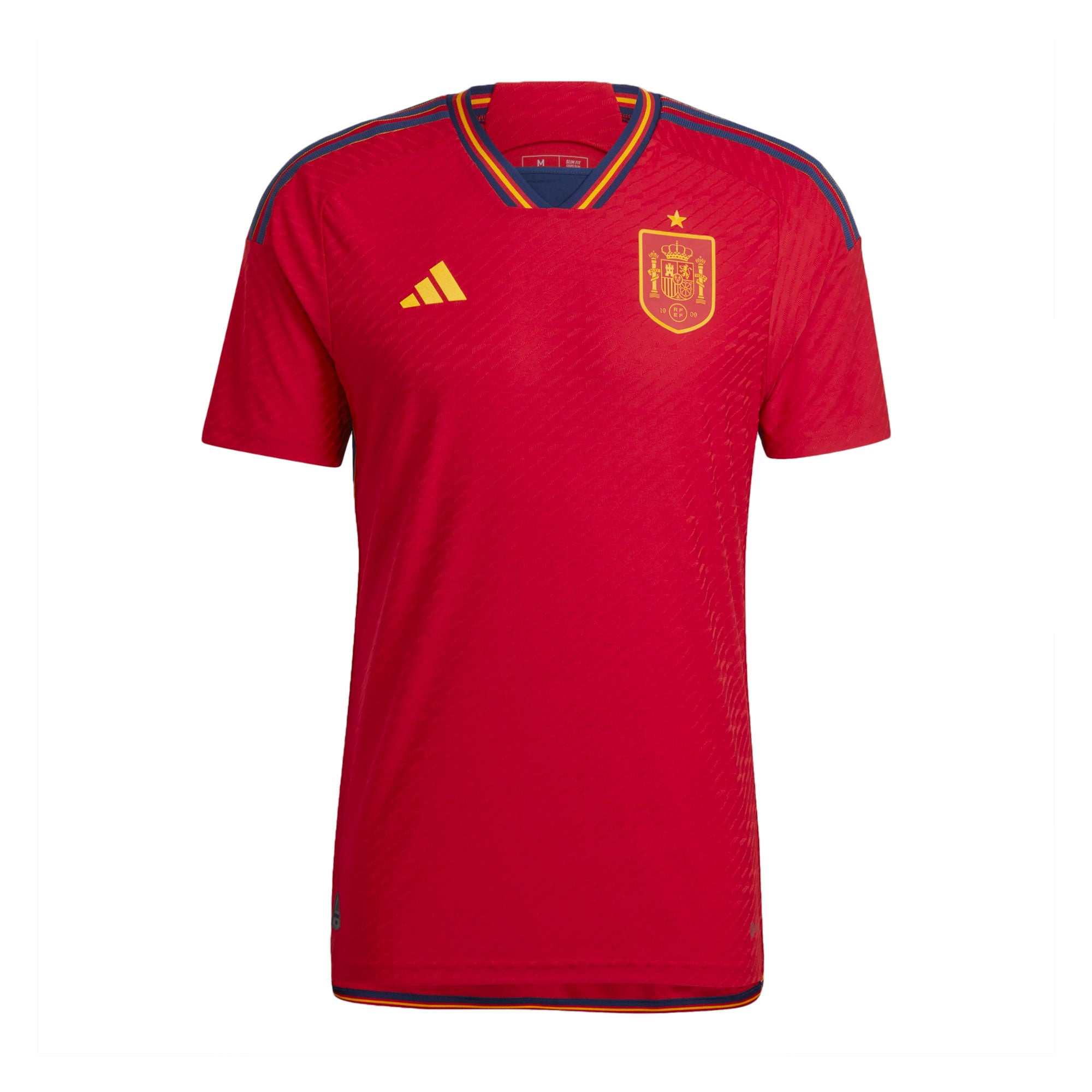 adidas Men's Spain 2022/23 Authentic Home Jersey Power Red/Navy、mySite、noshort