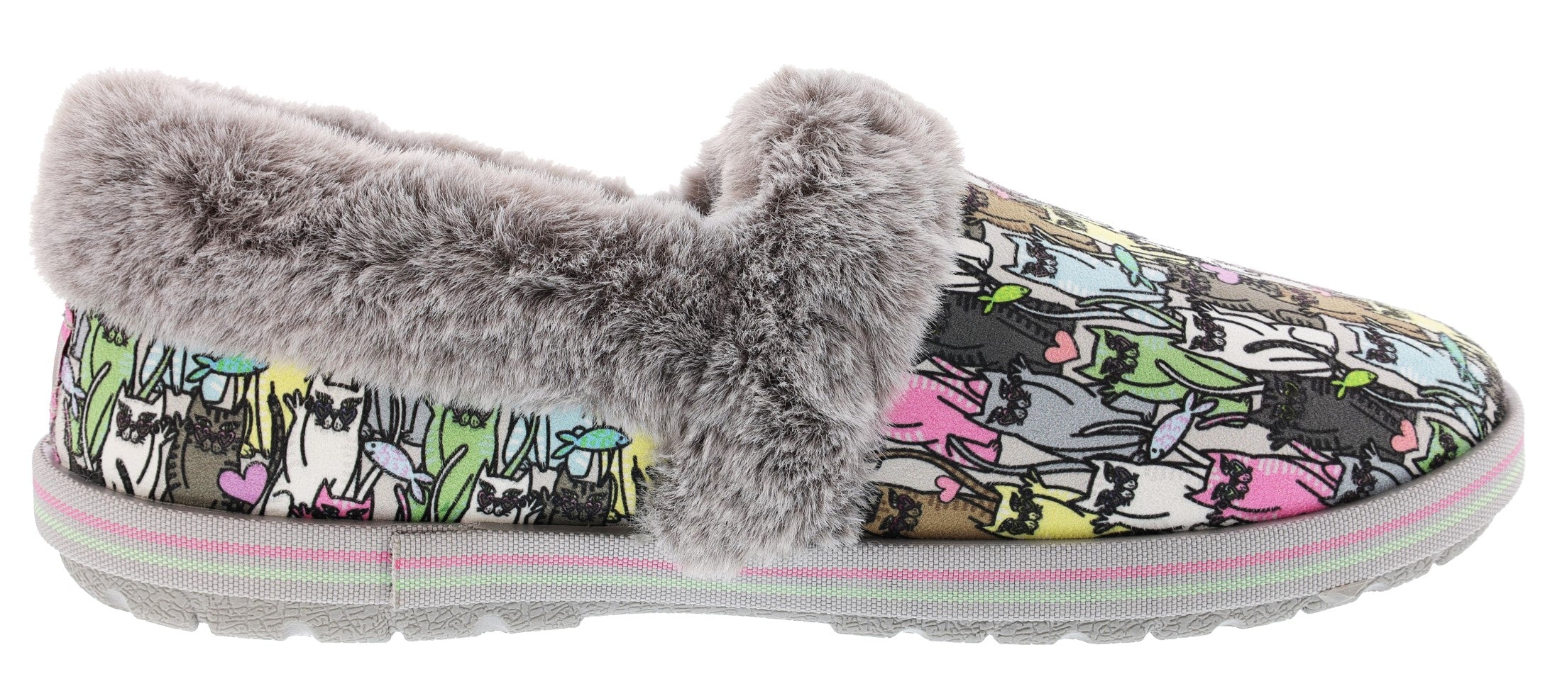 Skechers Bobs Women's Too Cozy Kitten Gloves Memory Foam Slippers、mySite、dreamappss