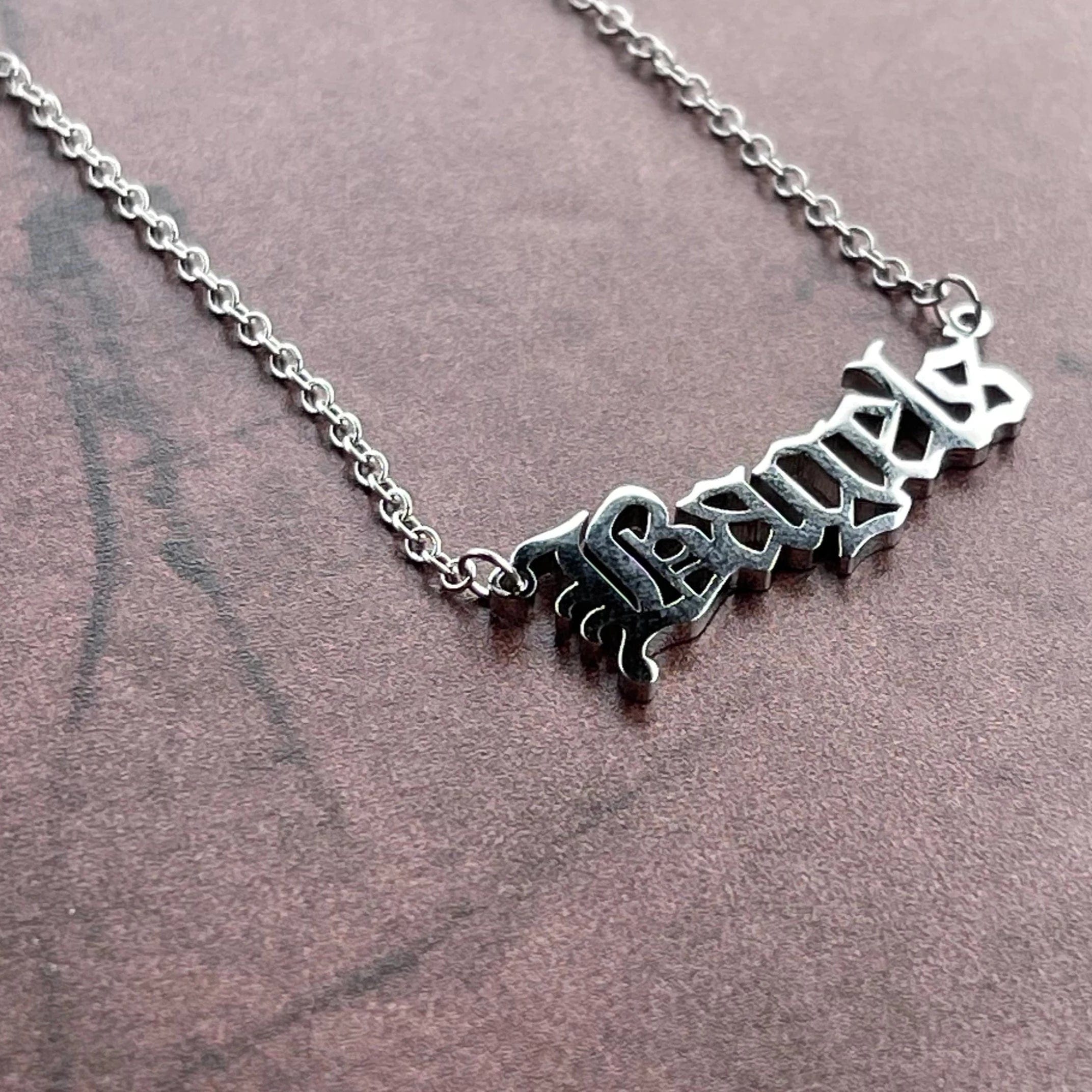 Bagels Word Necklace - Silver、mySite、topwebapps