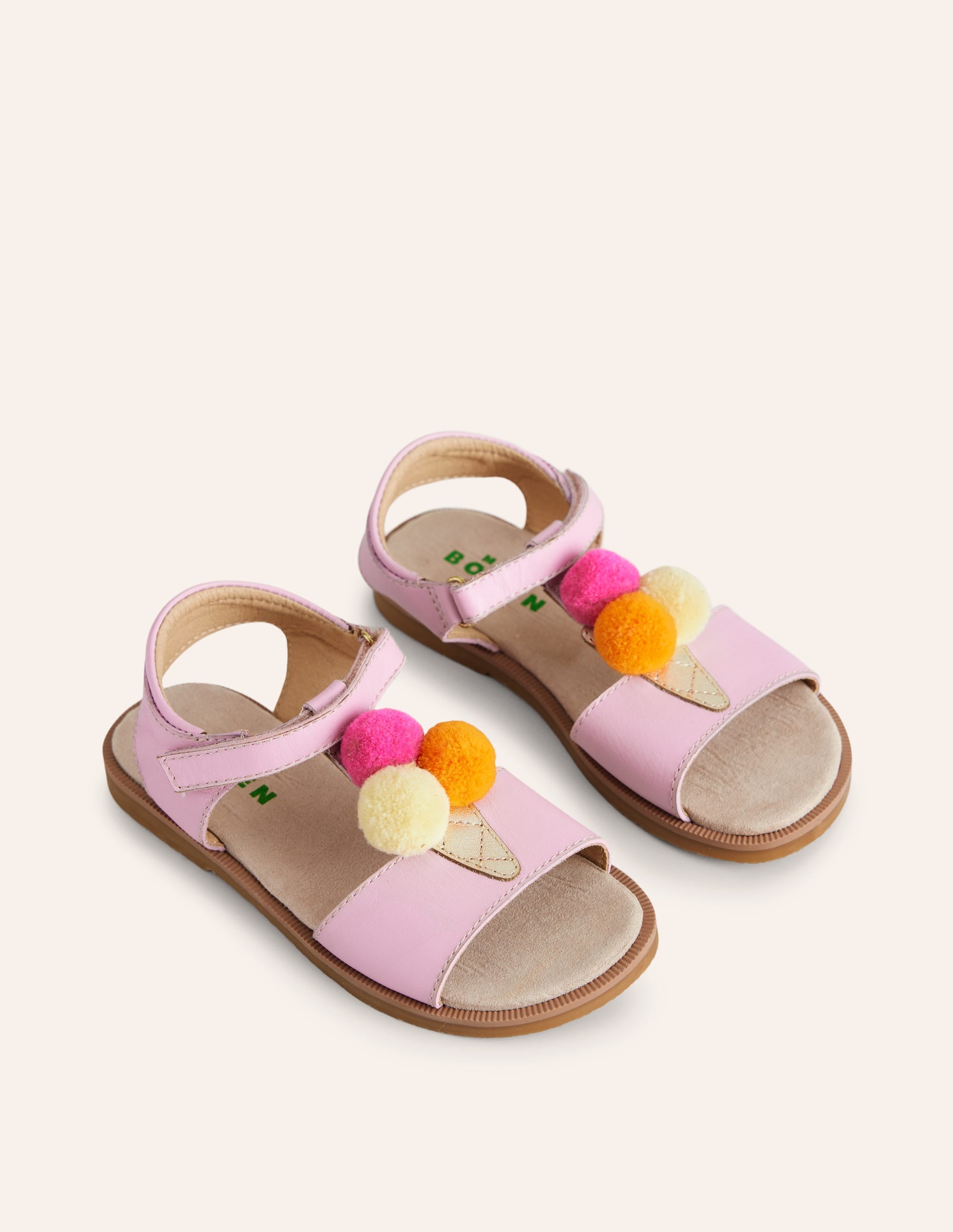  Fun Leather Sandals-Pink Ice Cream、mySite、ashleygrahame