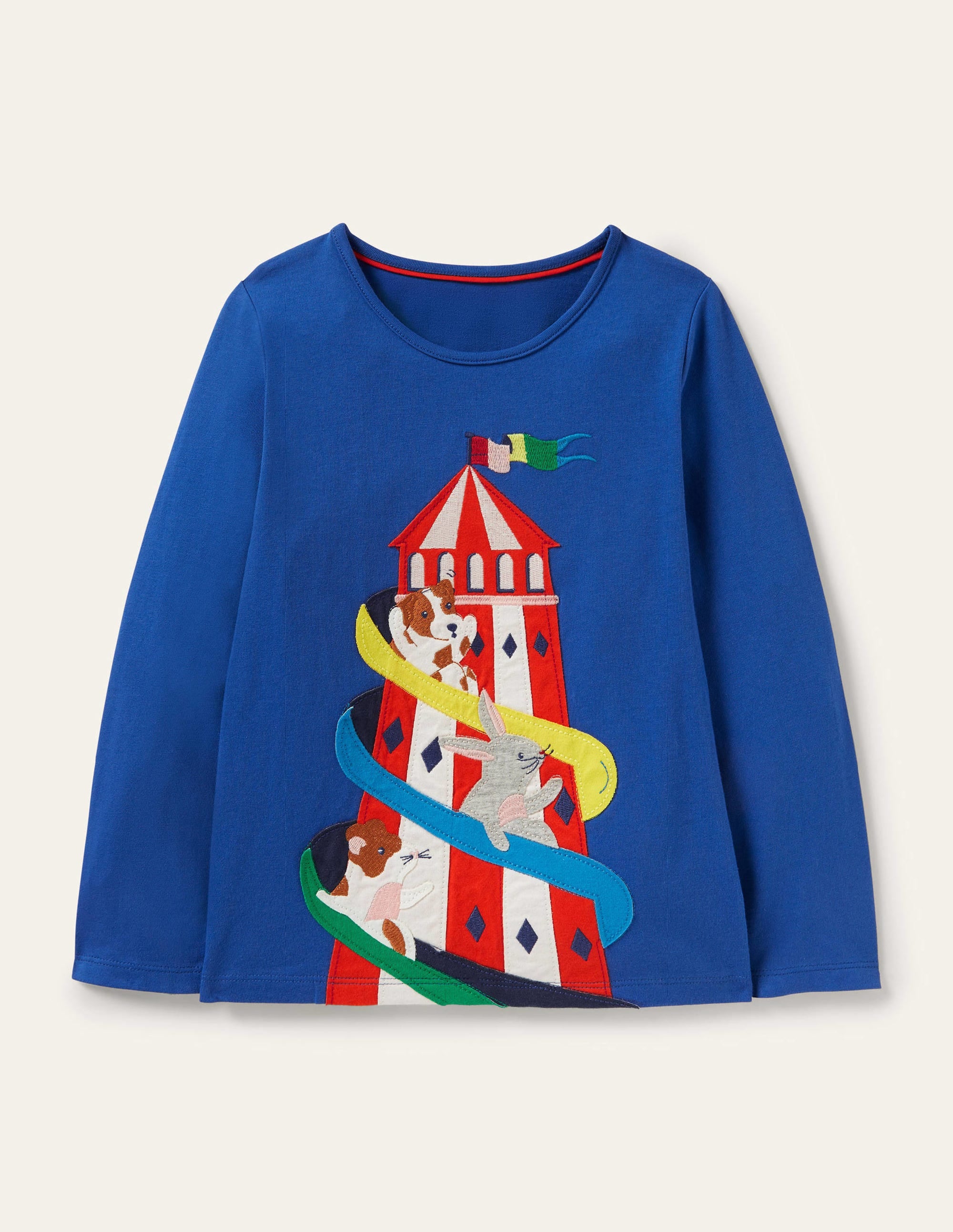 Animal Appliqué T-shirt-Bluebell Blue Carnival Slide、mySite、ashleygrahame