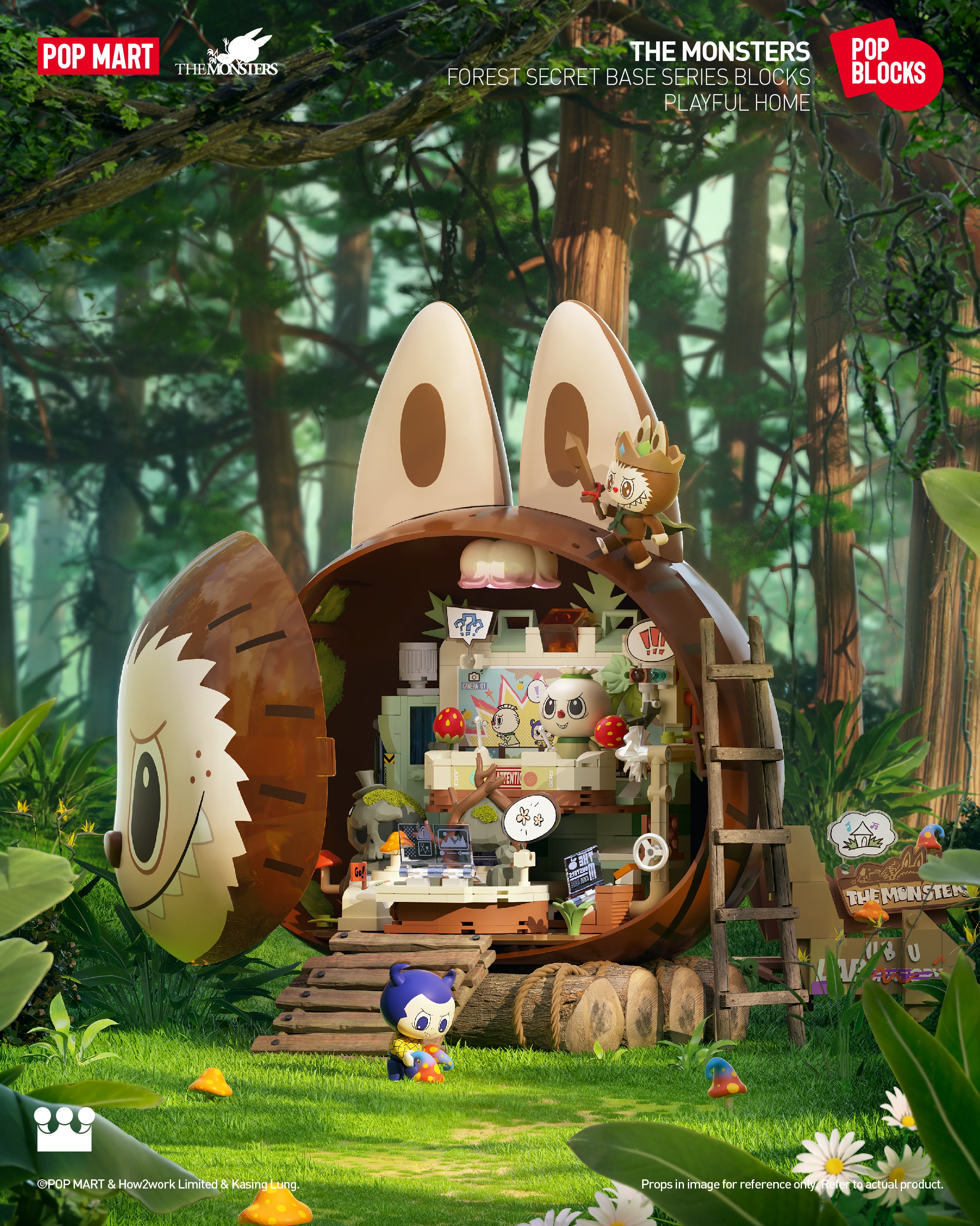  POP MART THE MONSTERS Forest Secret Base Series Blocks-Playful Home、mySite、greenlandpopulation
