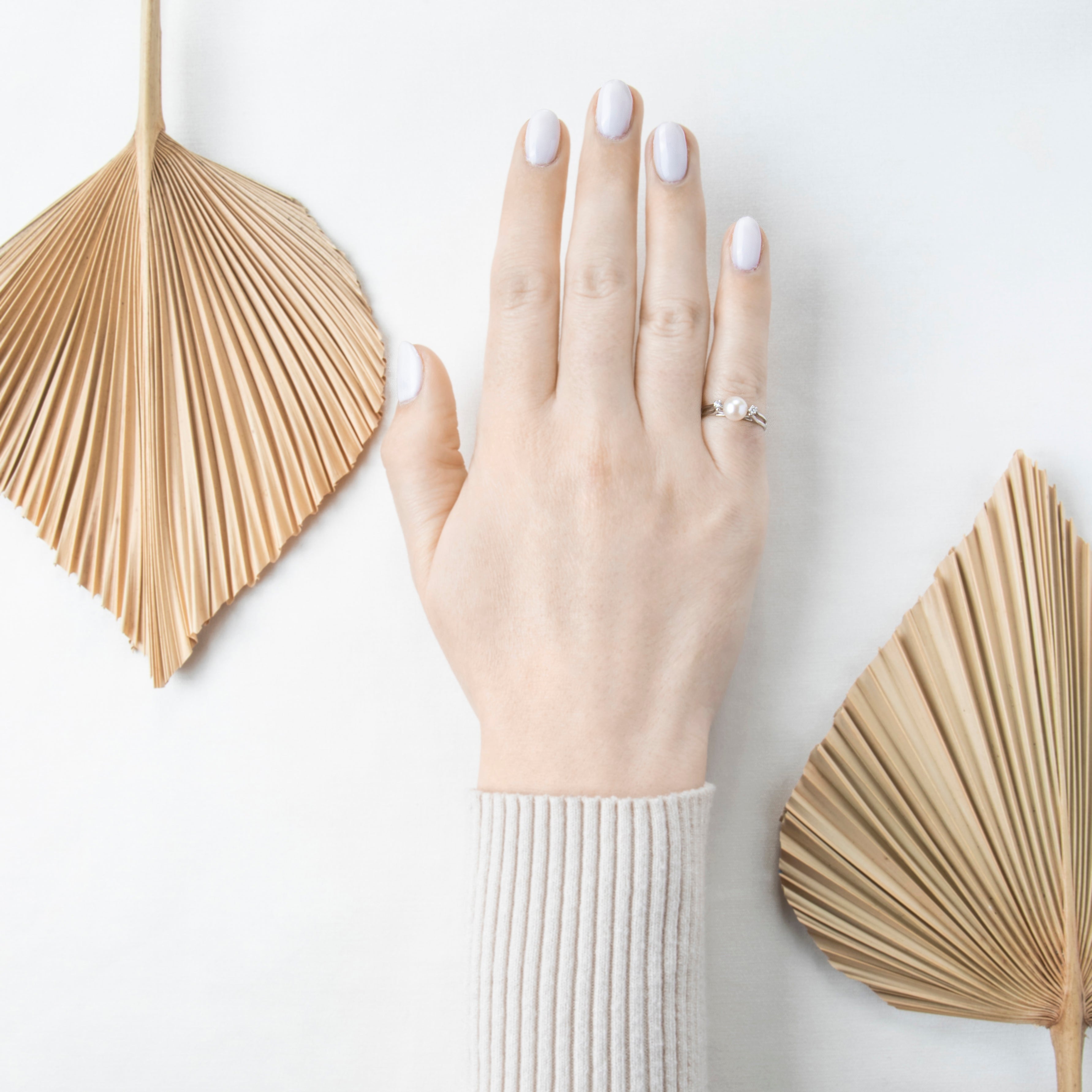 Vintage 14k White Gold Pearl Diamond Modernist Elegance Ring 5.00、mySite、hinf8tx79