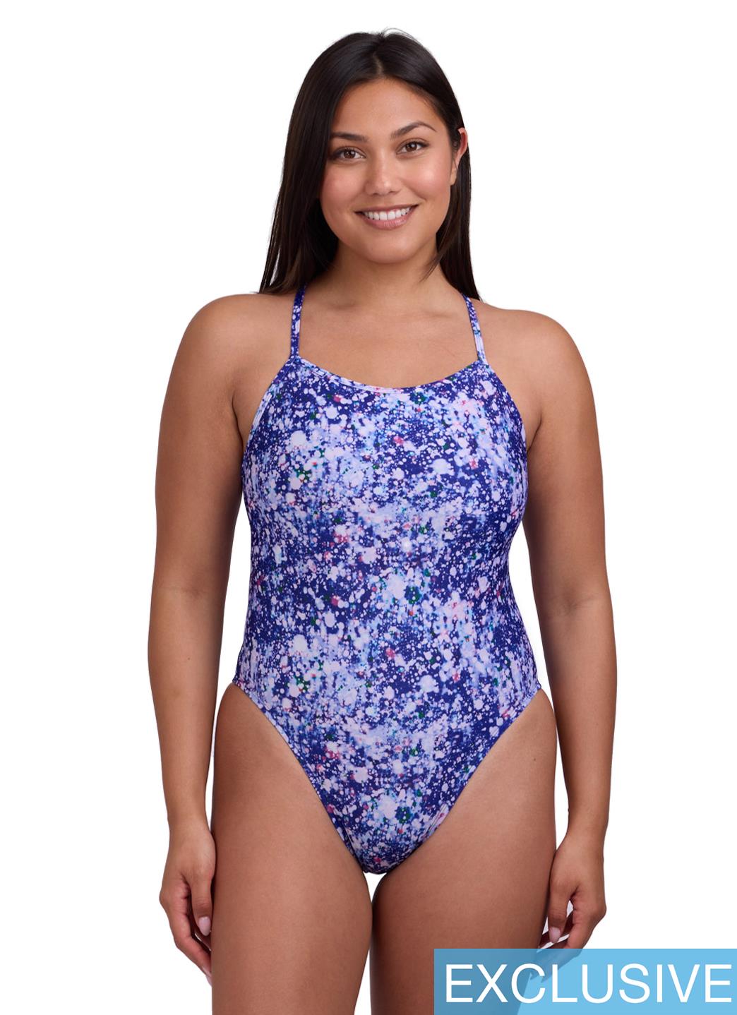JOLYN Women's Perry Paintsplash One Piece Swimsuit、mySite、noshort