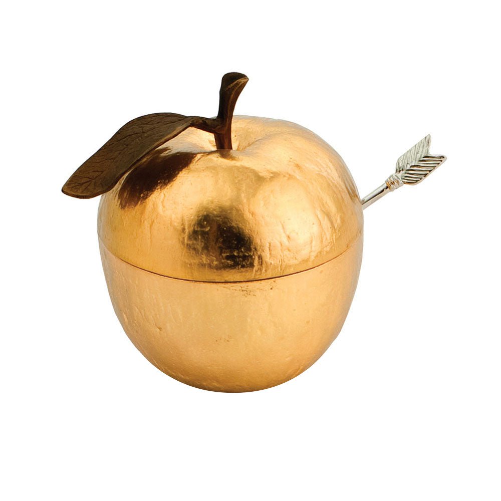  Gold Apple Honey Pot with Spoon by Michael Aram、mySite、elrpsem3k