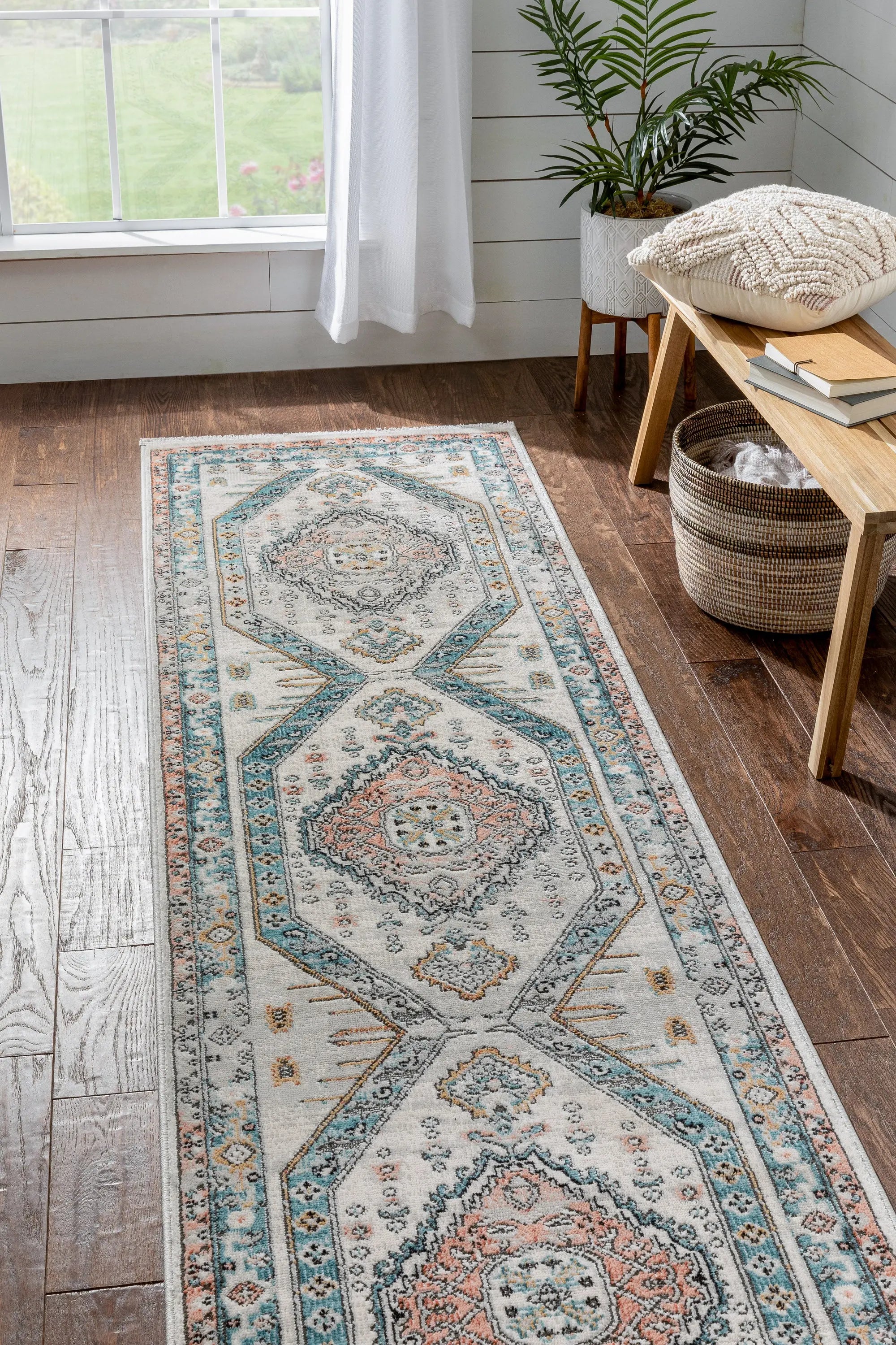 Jane Vintage Bohemian Aztec Tribal Blue Rug、mySite、gigharbornorthrealestate