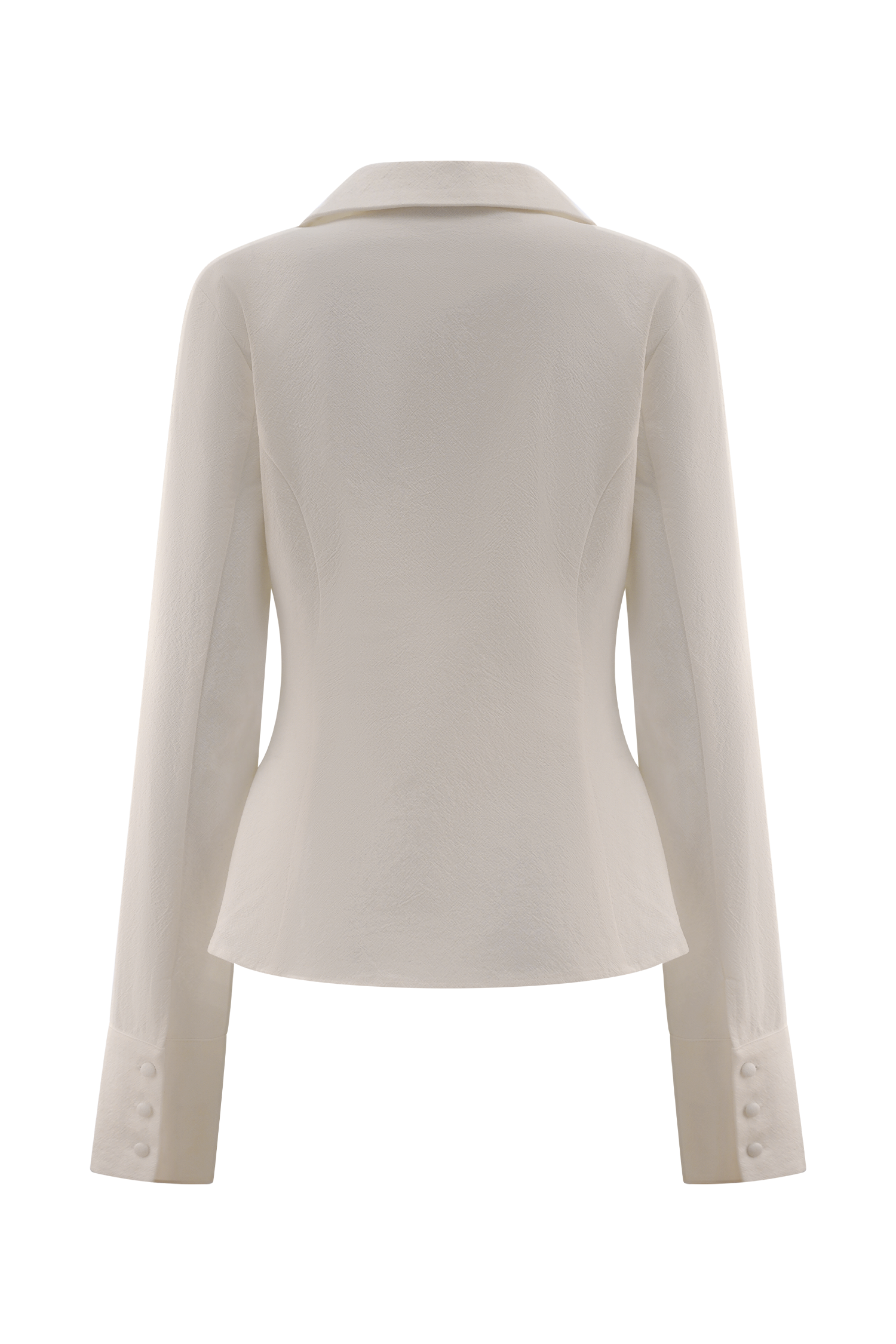 Annalee Cotton Beaded Tie Shirt - White、mySite、solidvoid