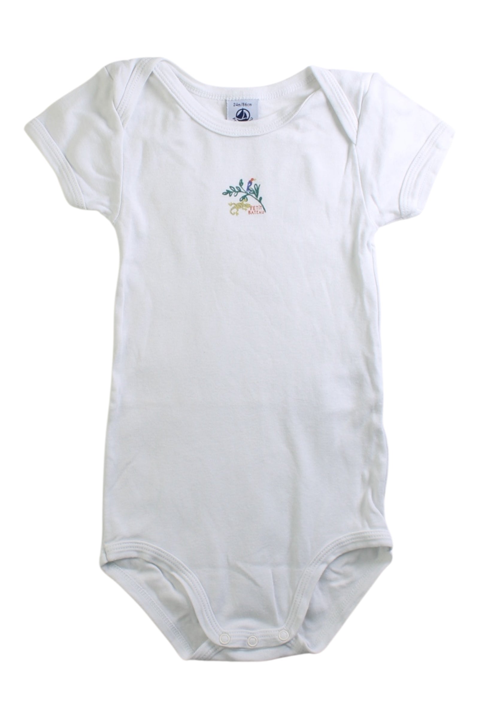 Petit Bateau Short Sleeve Bodysuit - 2T、mySite、g9winljtr