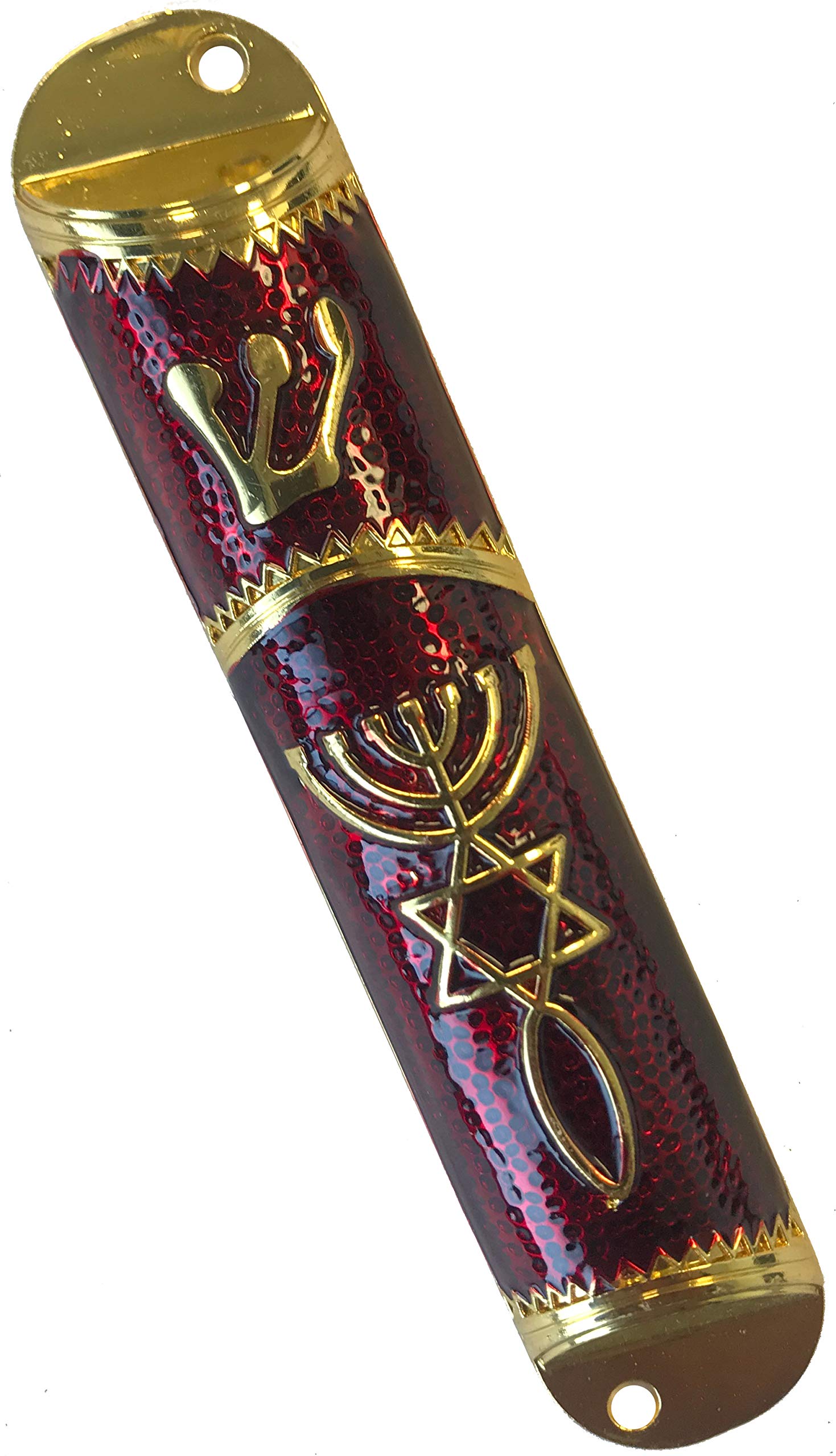 Holy Land Market Messianic Seal Mezuzah case - 4.1 Inch with Scroll Included、mySite、topwebapps