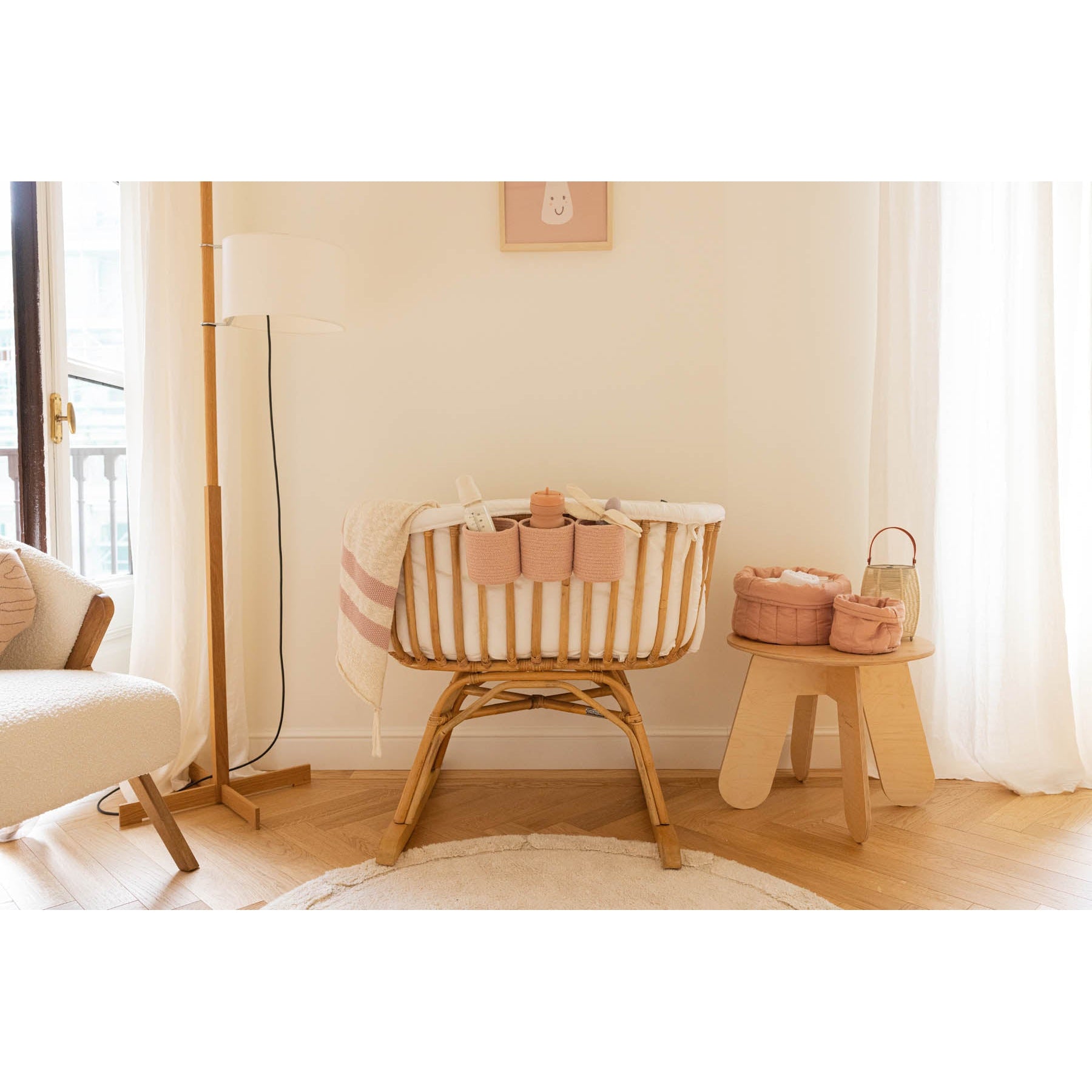 Bambie Vintage Nude Set of Two Quilted Baskets、mySite、gigharbornorthrealestate