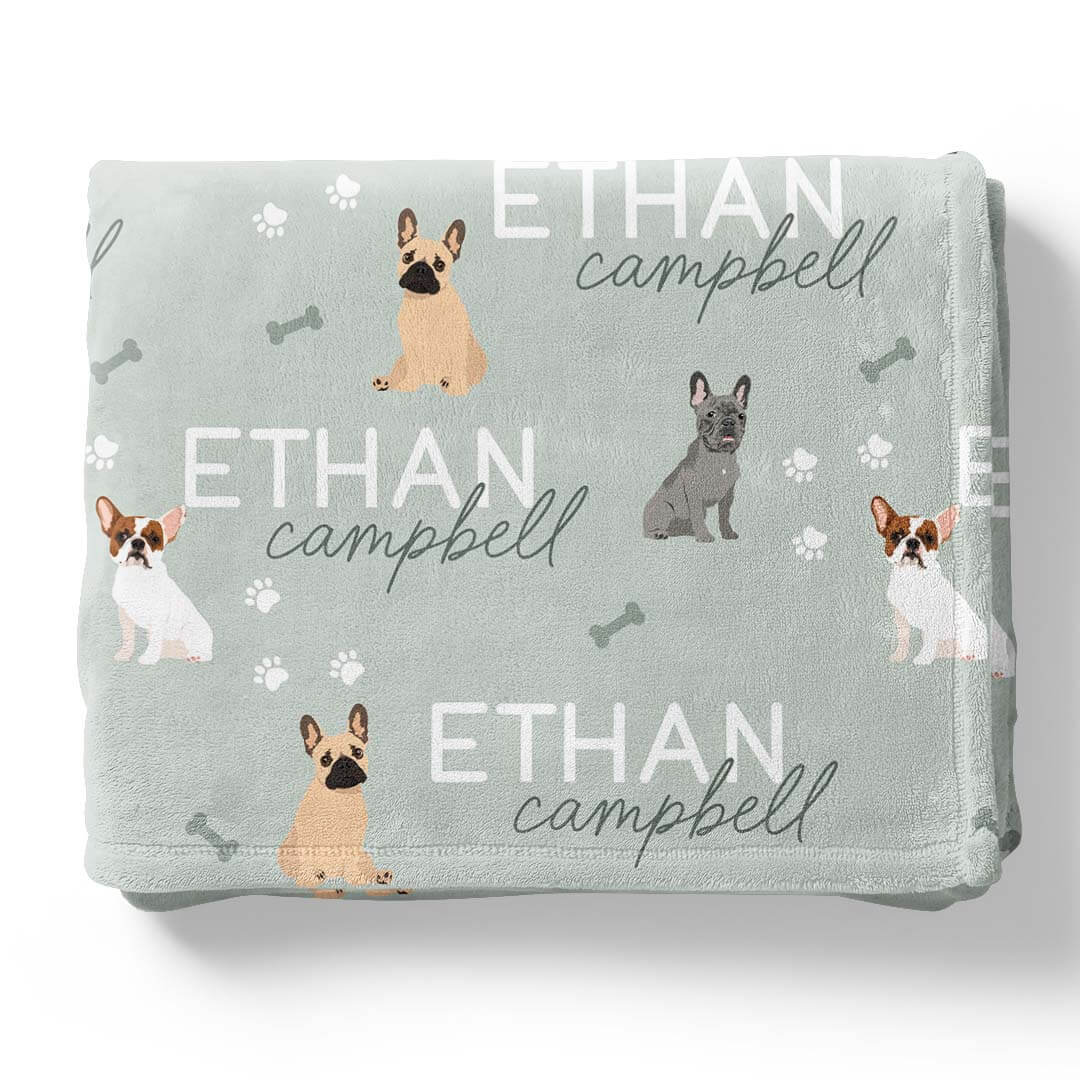  Personalized Kids Blanket | French Bulldog、mySite、layawaytickets