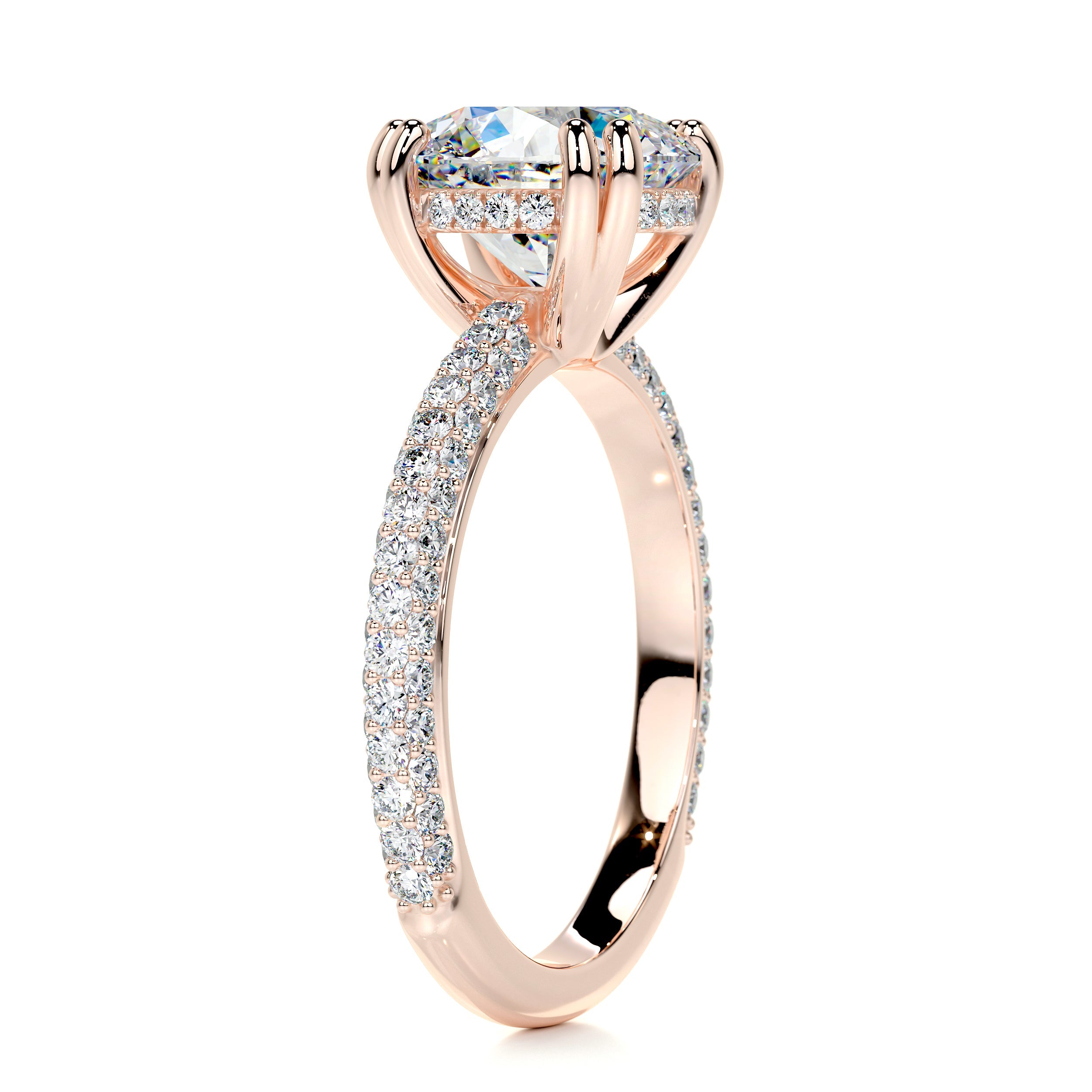 Lorena Moissanite & Diamond Ring -14K Rose Gold (RTS)、mySite、hinf8tx79