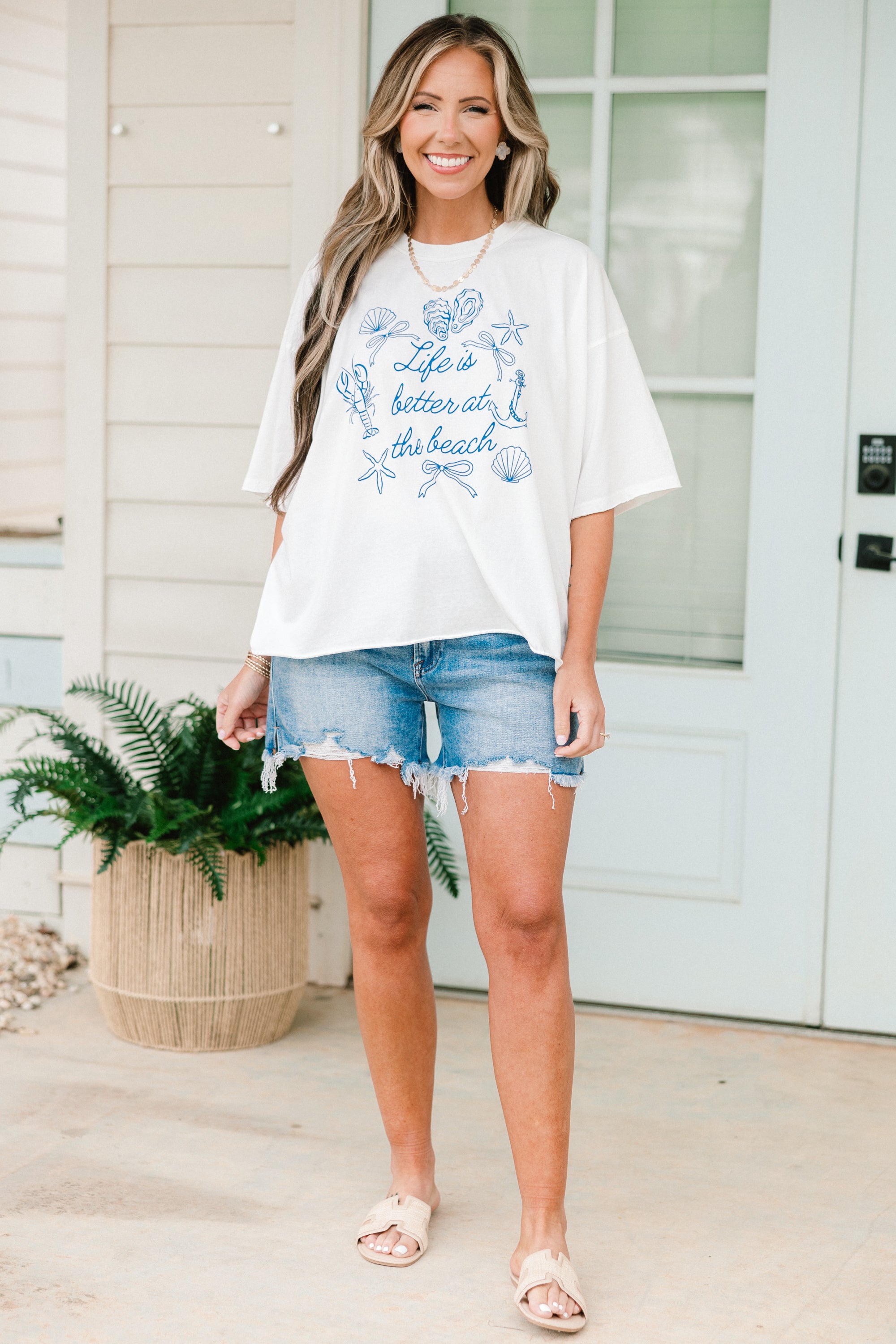  Beach Days Vintage Wash Tee, White、mySite、justintrudeaud