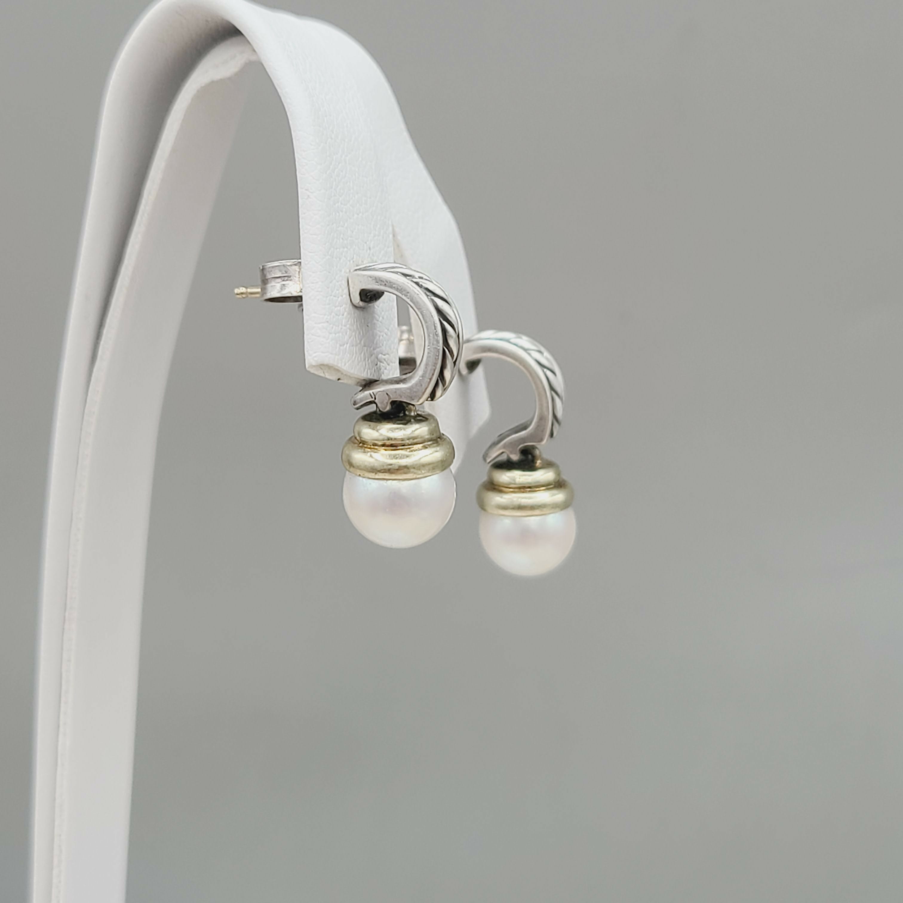 David Yurman Hampton Cable Drop Pearl Earrings、mySite、hinf8tx79