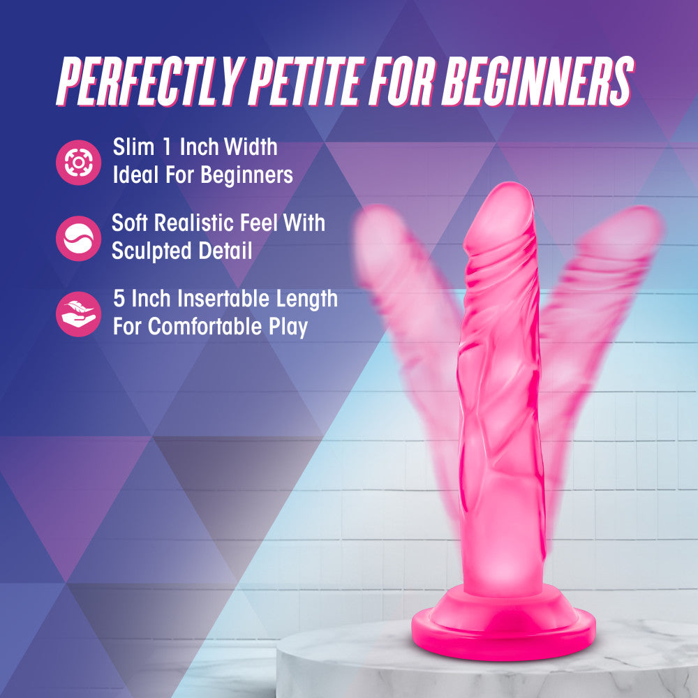 Naturally Yours By Blush® | Realistic Pink 5.75-Inch Long Dildo With Suction Cup Base、mySite、bottomscart