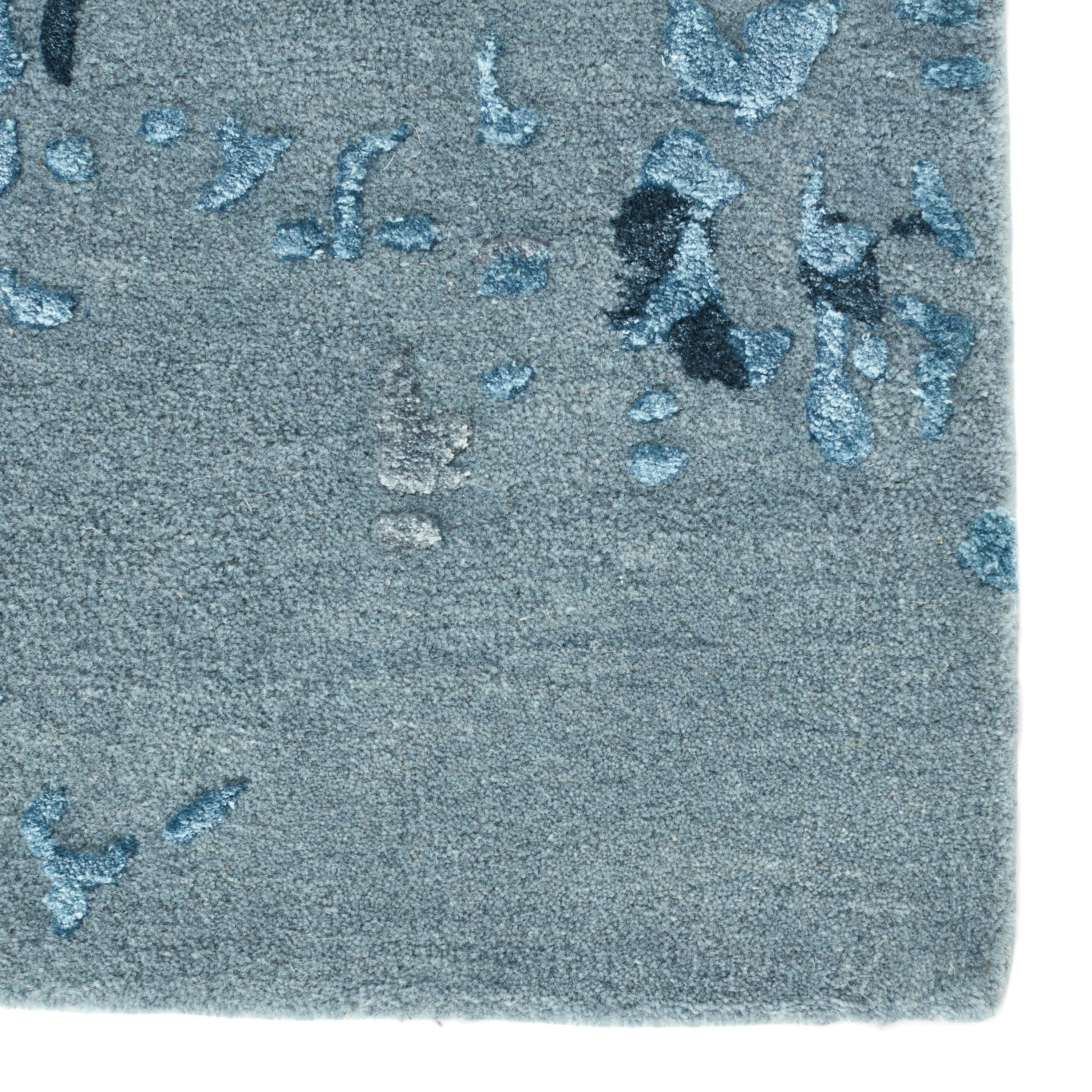 Astris Handmade Abstract Blue Light Gray Area Rug、mySite、gigharbornorthrealestate